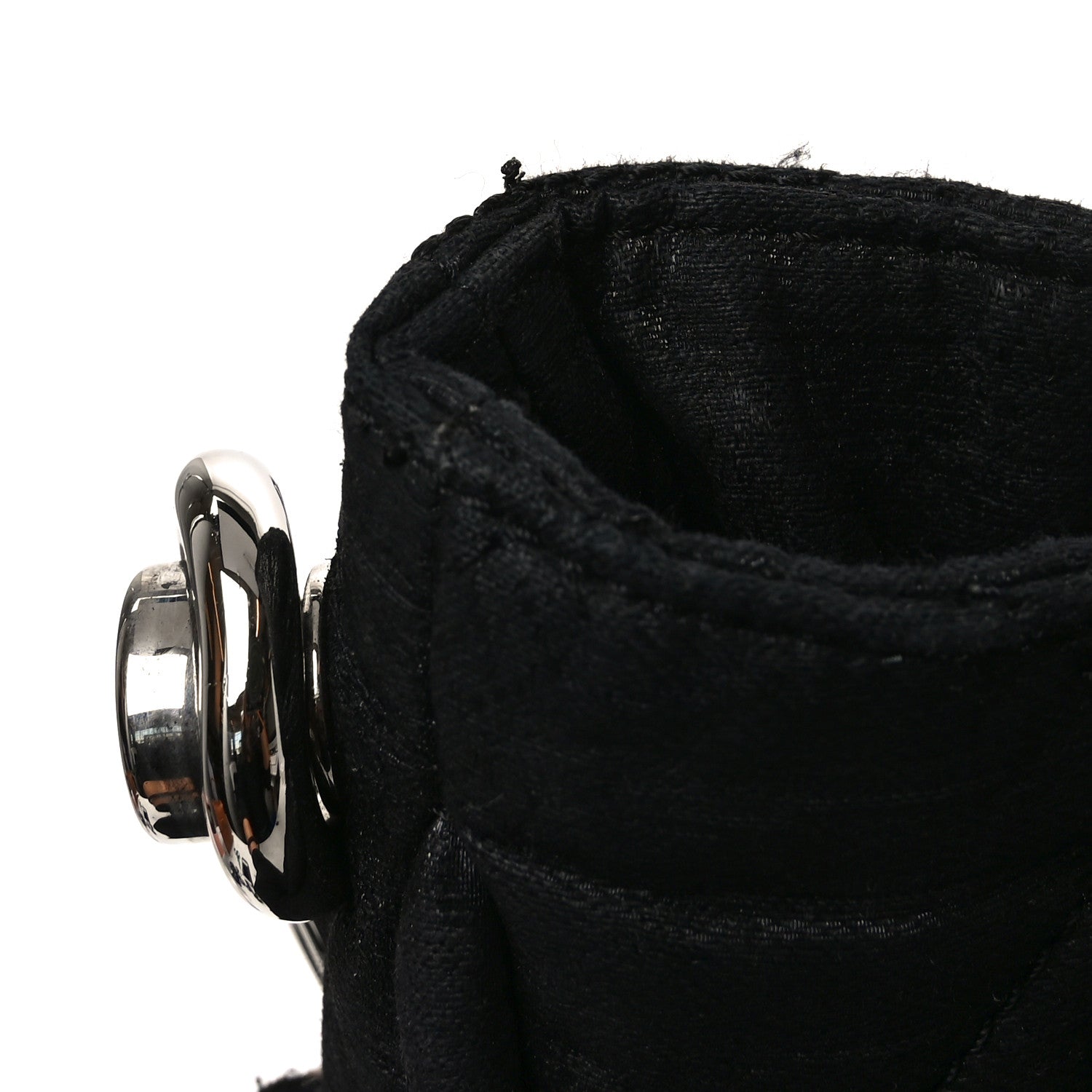 Crinkled Coated Canvas Le Marais Hobo Black