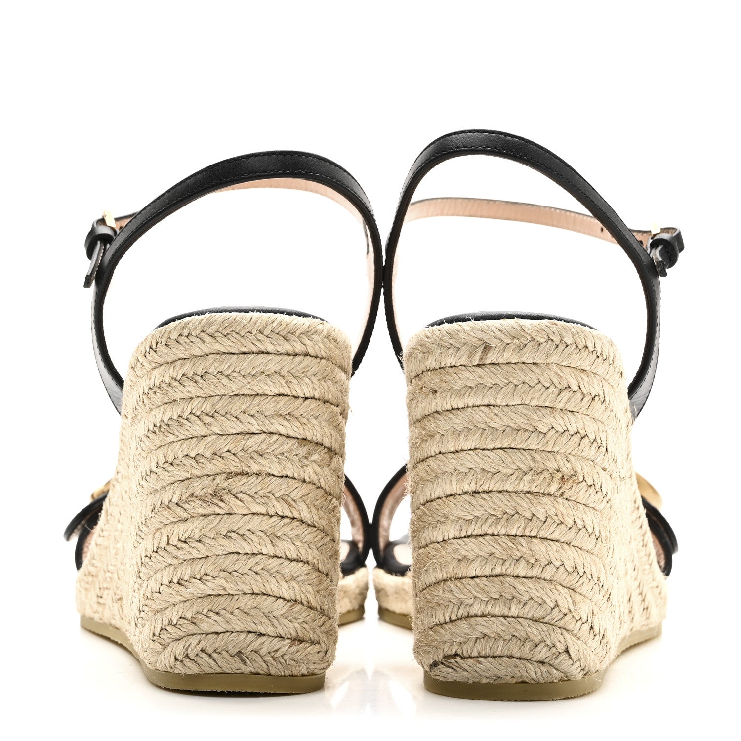 Galassia Aitana Espadrille 10/95mm Wedge Sandals 36.5 Black