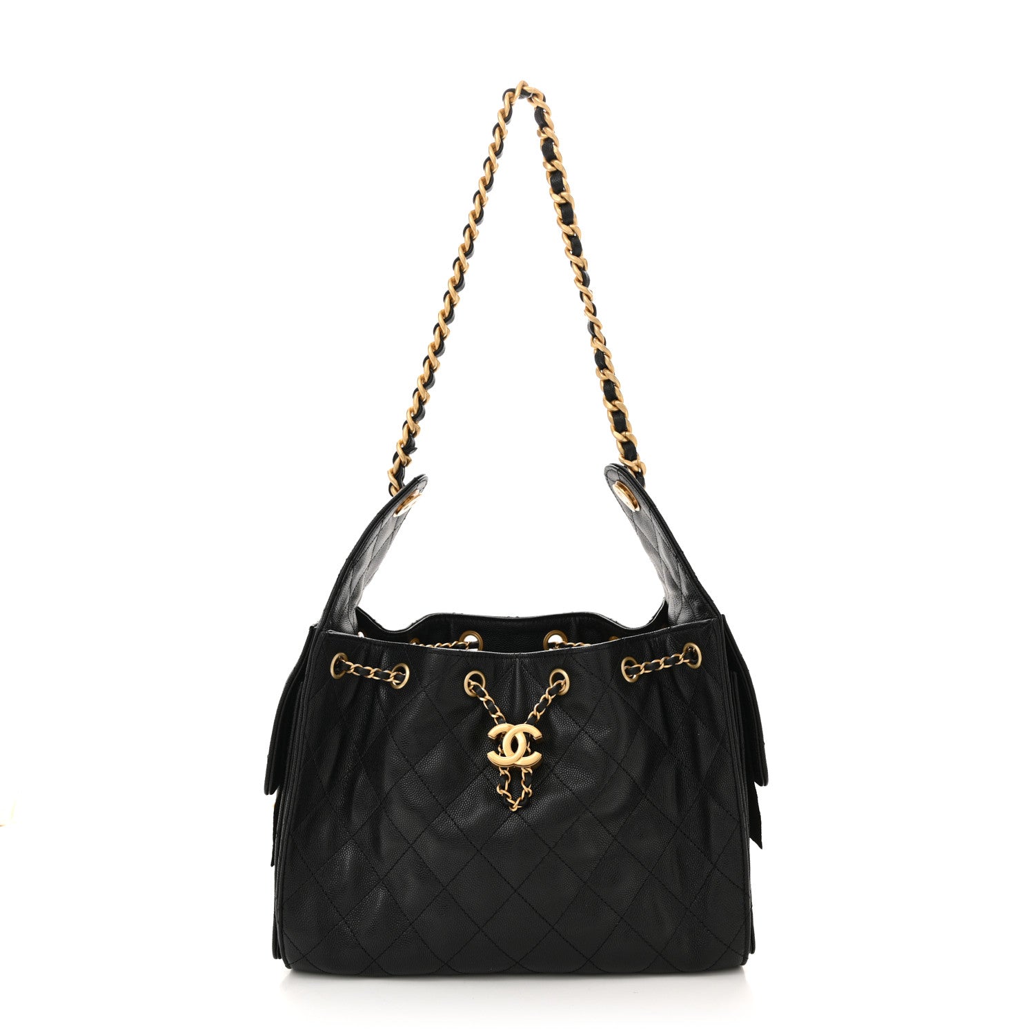 Caviar Quilted Small Chanel 25 Handbag Black