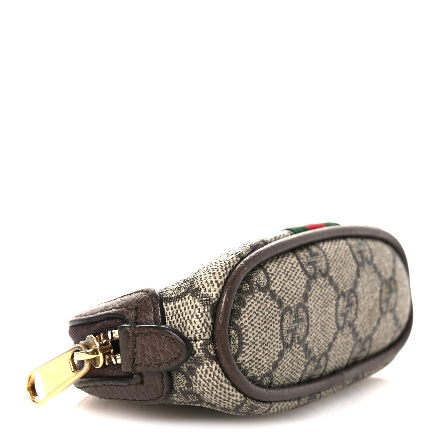 GG Supreme Monogram Web Ophidia Dome Key Pouch Beige New Acero