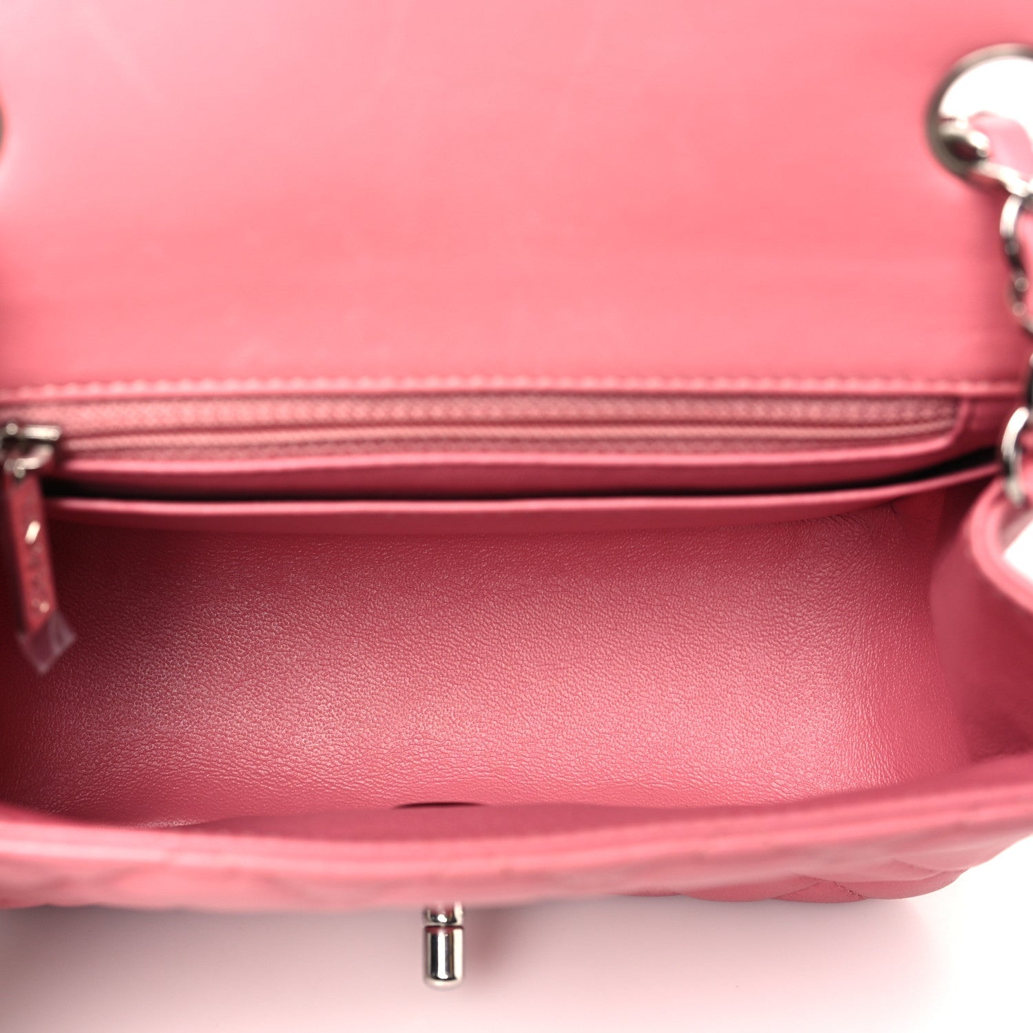 Lambskin Quilted Mini Square Flap Pink