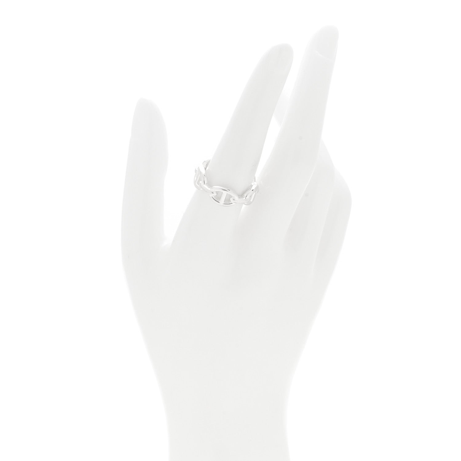 Sterling Silver PM Chaine d'Ancre Enchainee Band Ring 56 7.75