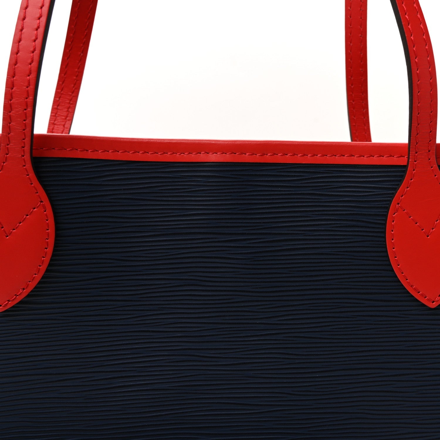 Epi Neverfull MM Indigo Coquelicot