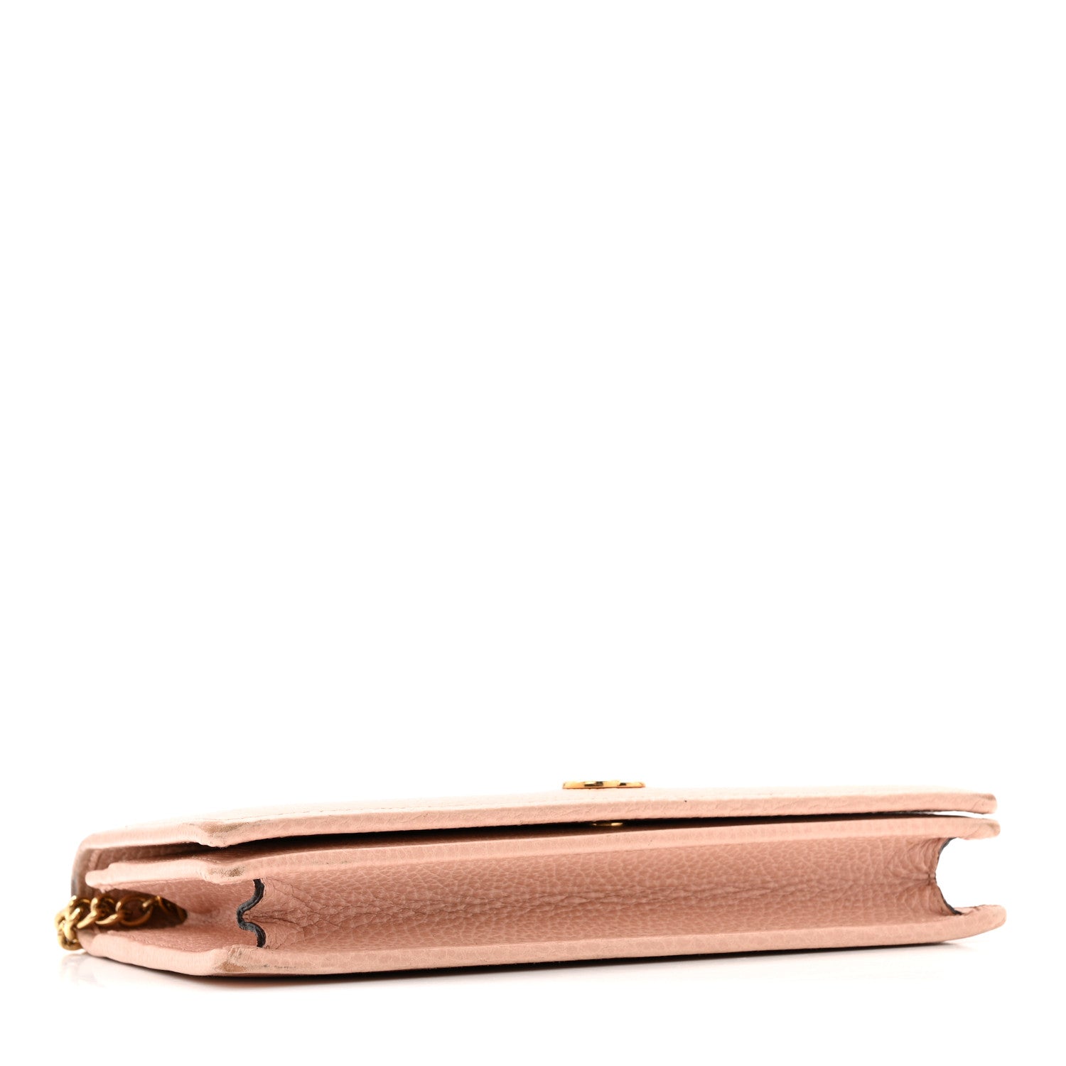 Dollar Calfskin Mini GG Marmont Chain Wallet Perfect Pink