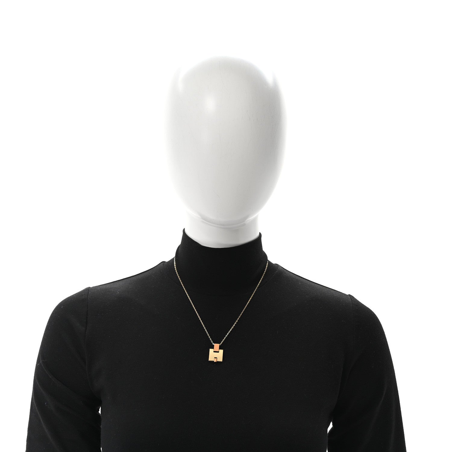 Gold Plated Lacquered Eileen Pendant Necklace Rose Dragee