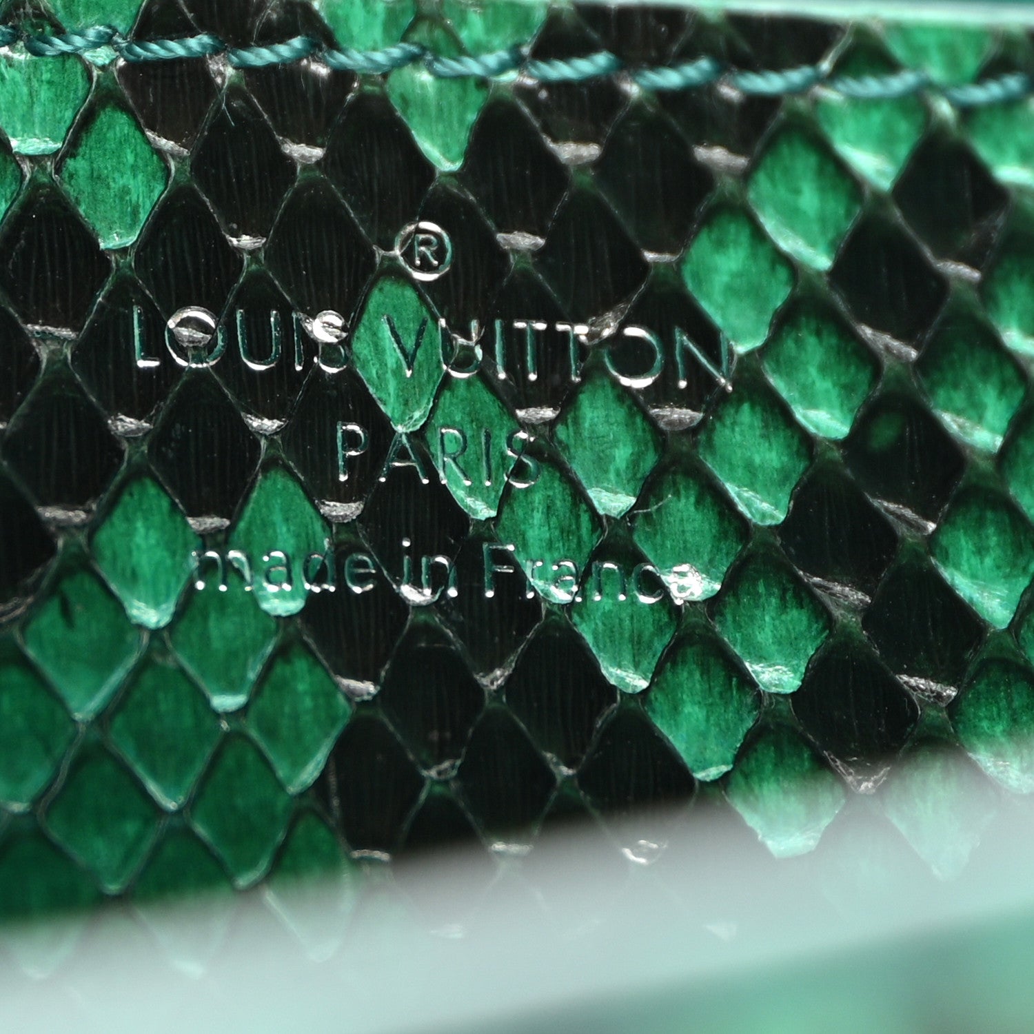 Snakeskin Twist Shoulder Bag MM Green
