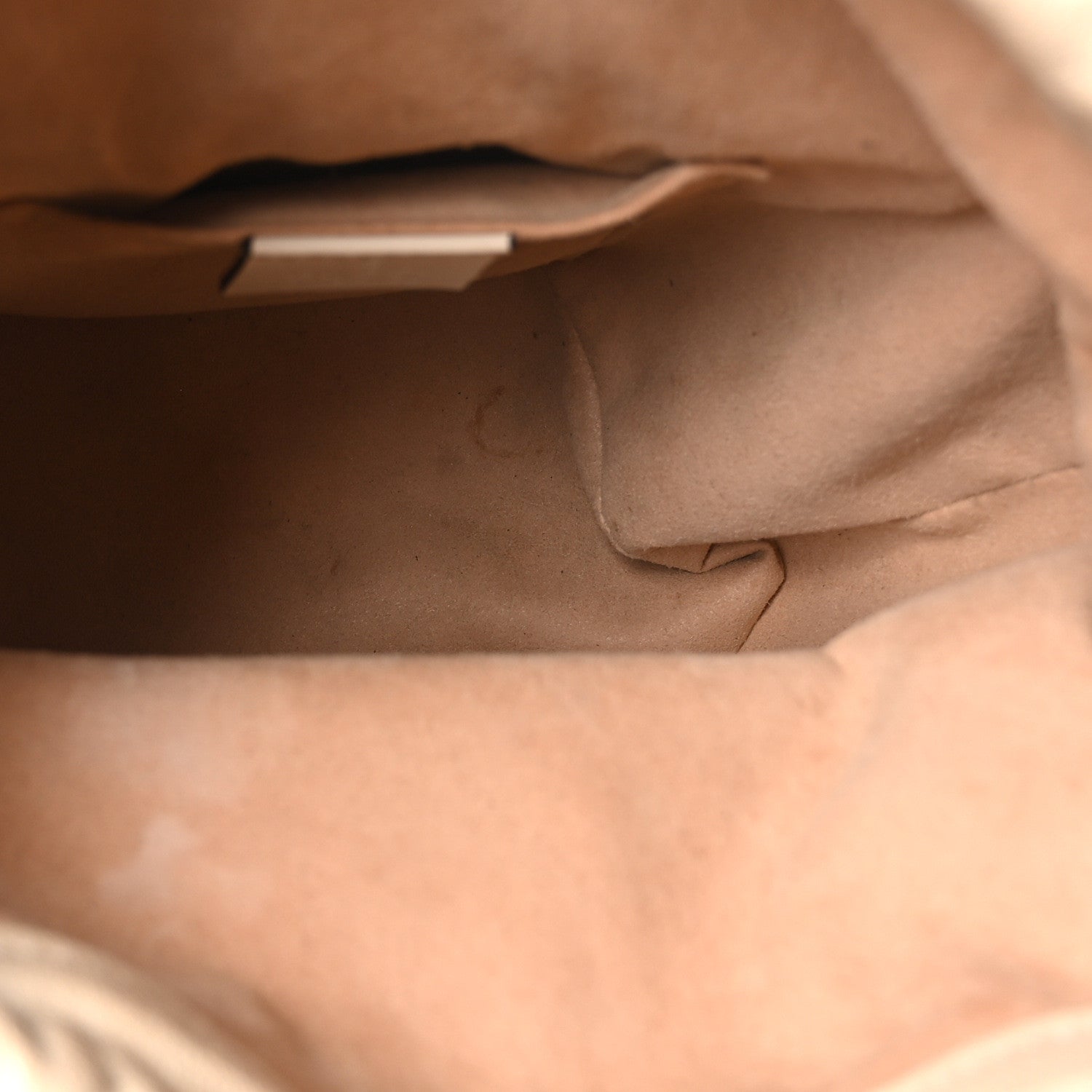 Monogram Textured Calfskin Horsebit 1955 Drawstring Bucket Bag Beige Mystic White