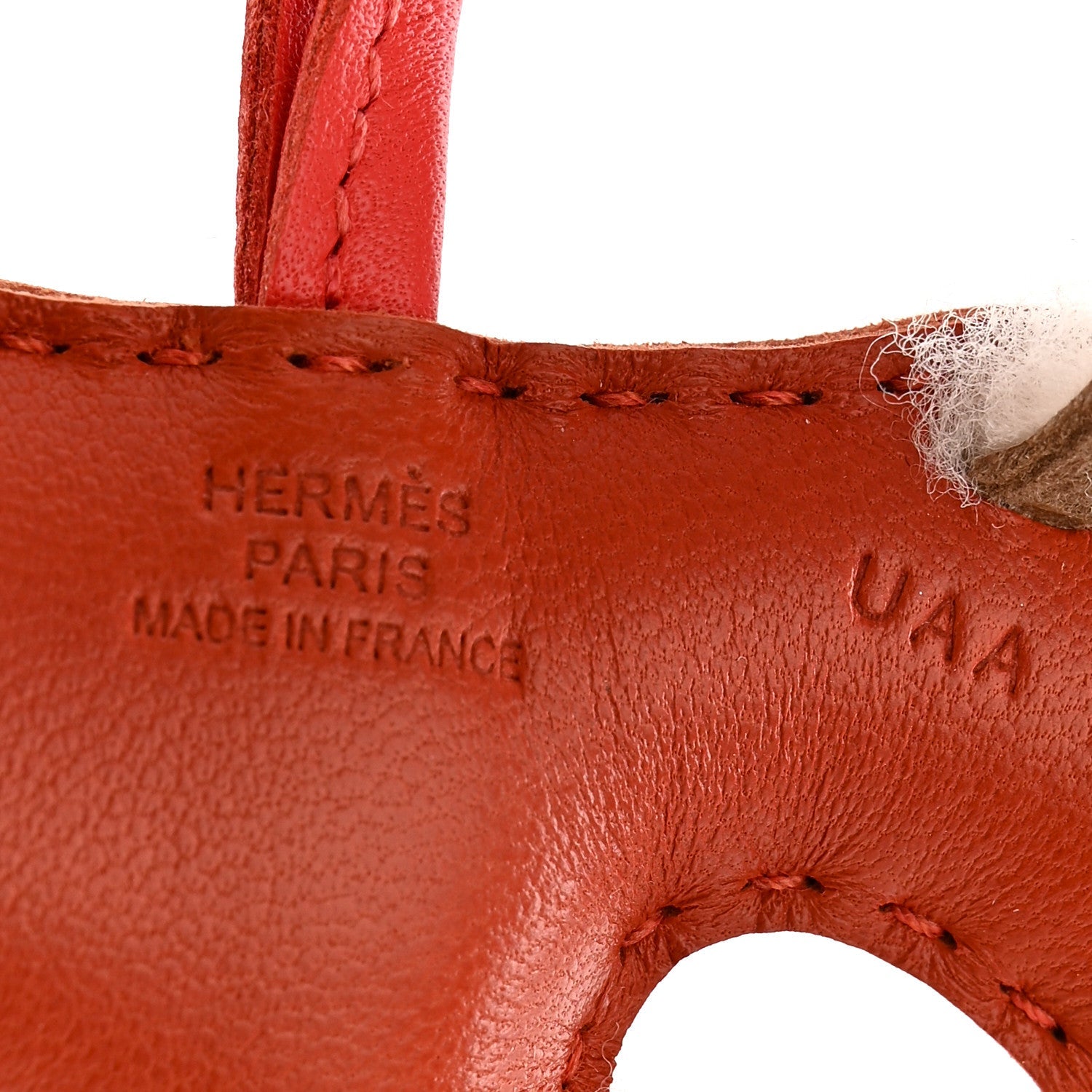 Milo Lambskin Shearling Budy Charm Cornaline Rose Texas