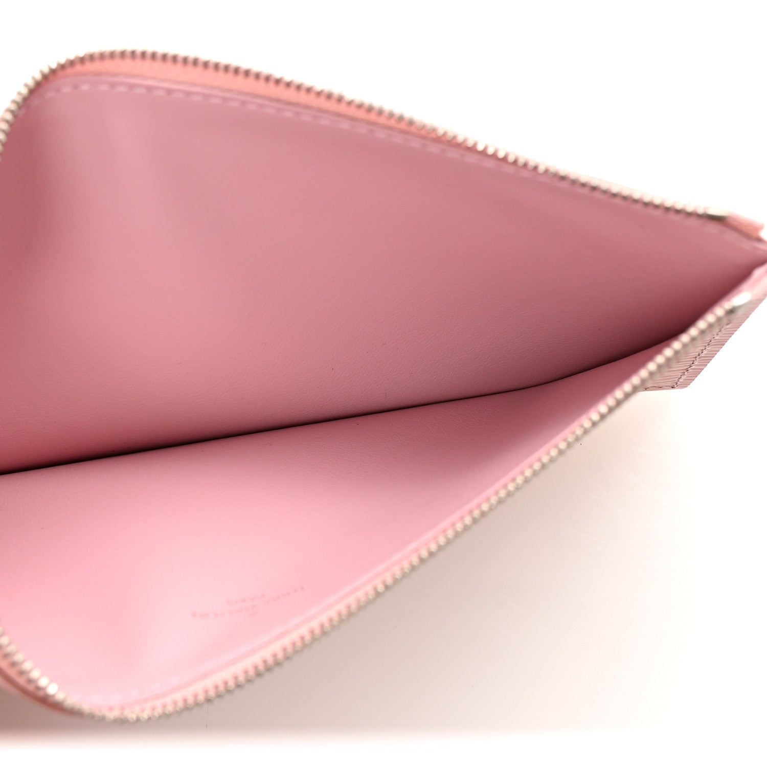 Epi Felicie Chain Wallet Zippered Insert Rose Ballerine