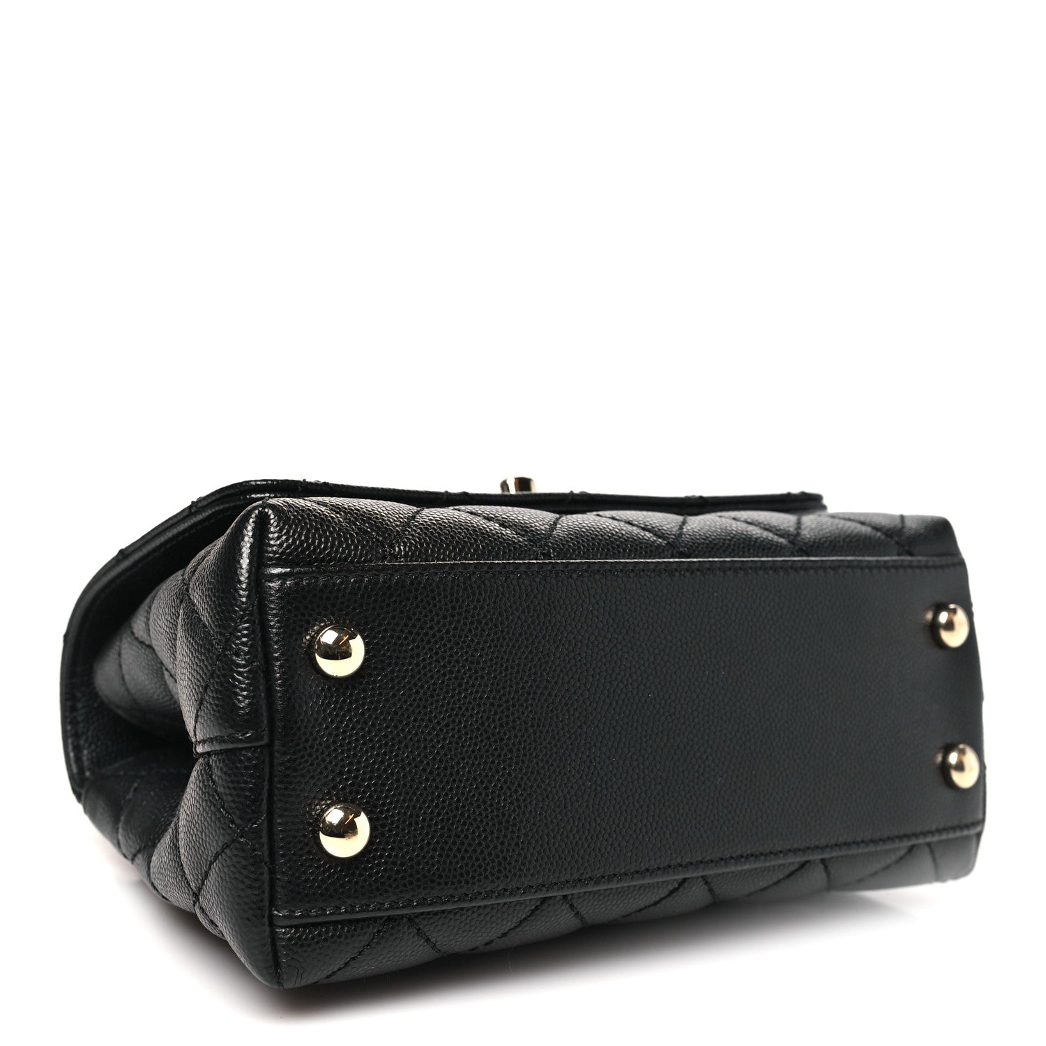 Caviar Quilted Extra Mini Coco Handle Flap Black