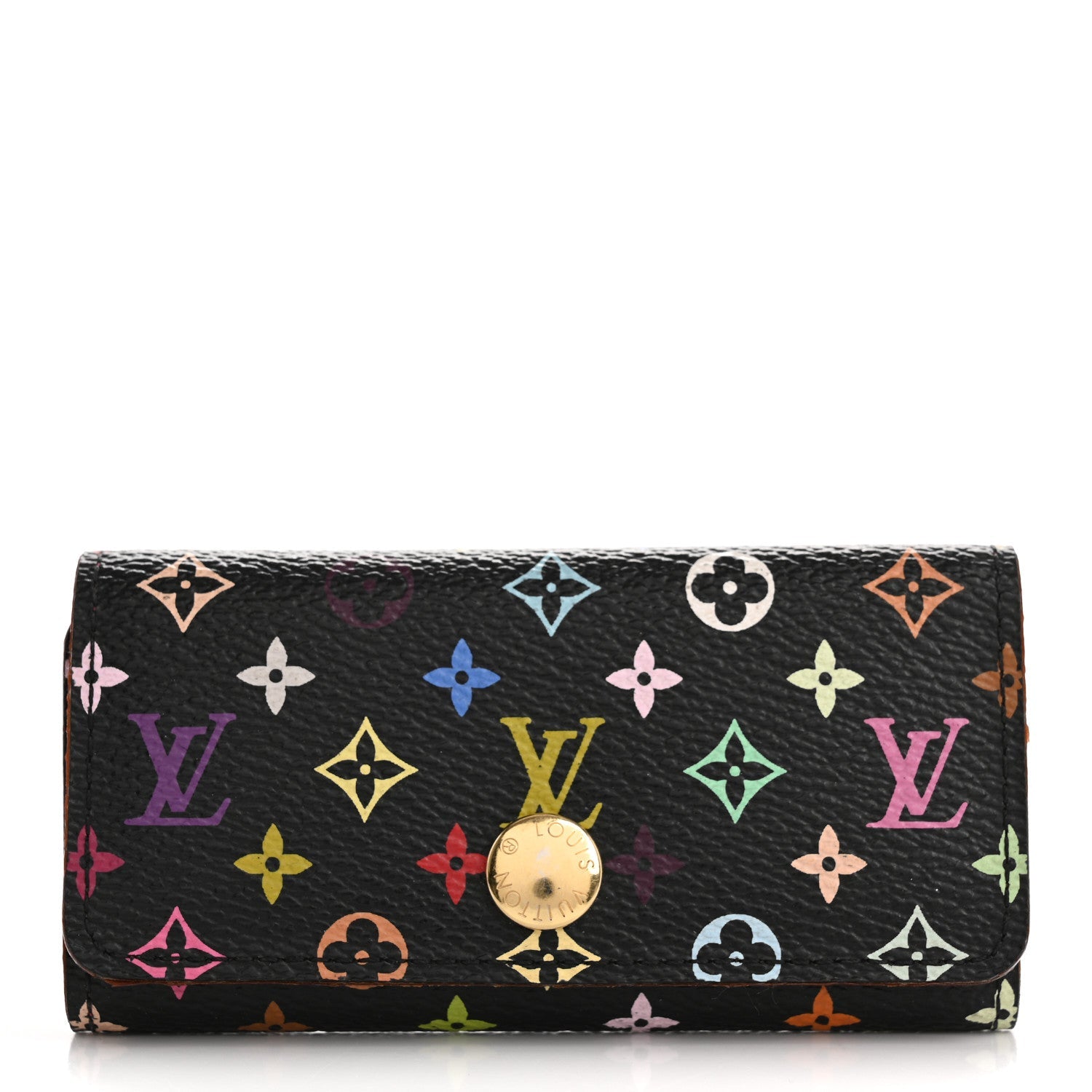 Monogram Multicolor Multicles 4 Key Holder Black Grenade