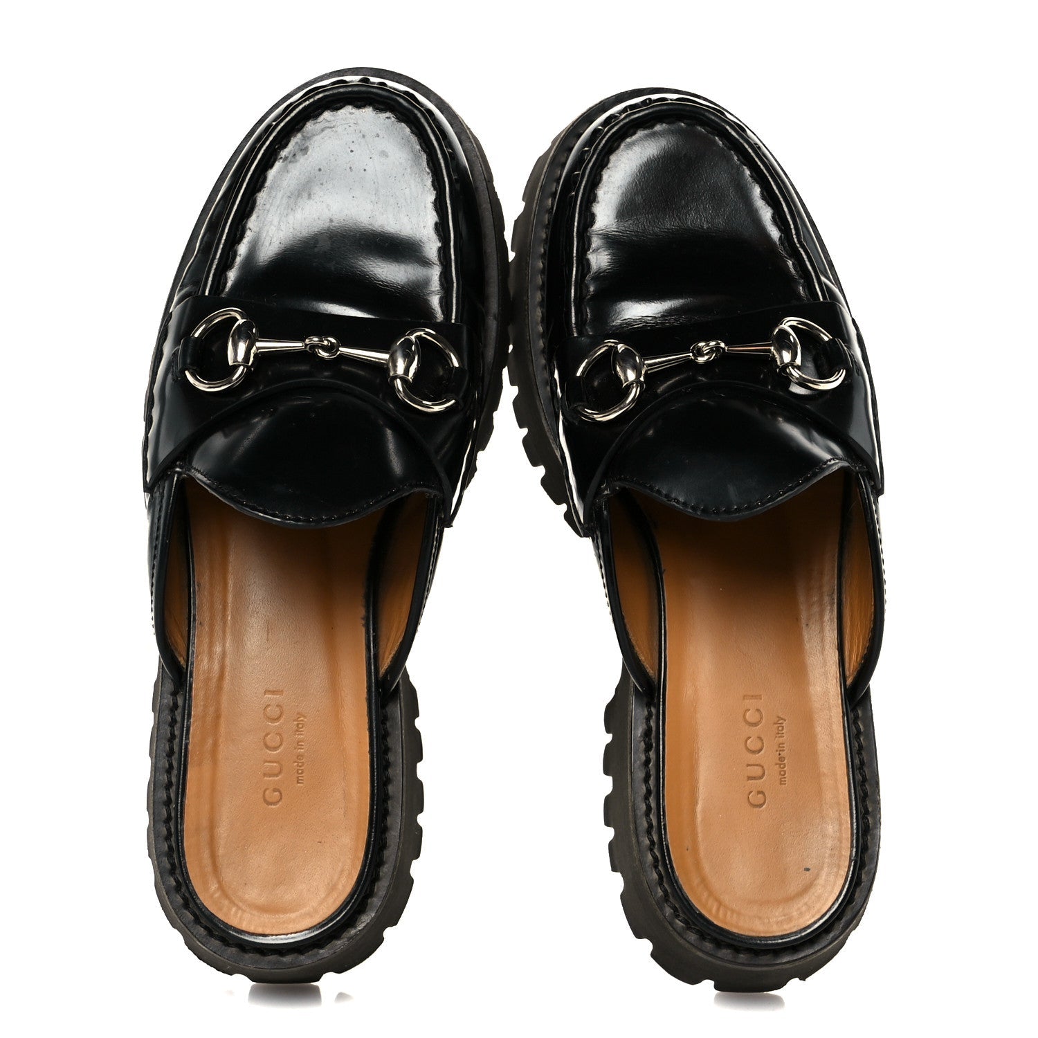 Magnum Calfskin Womens Horsebit Platform Mules 35.5 Black