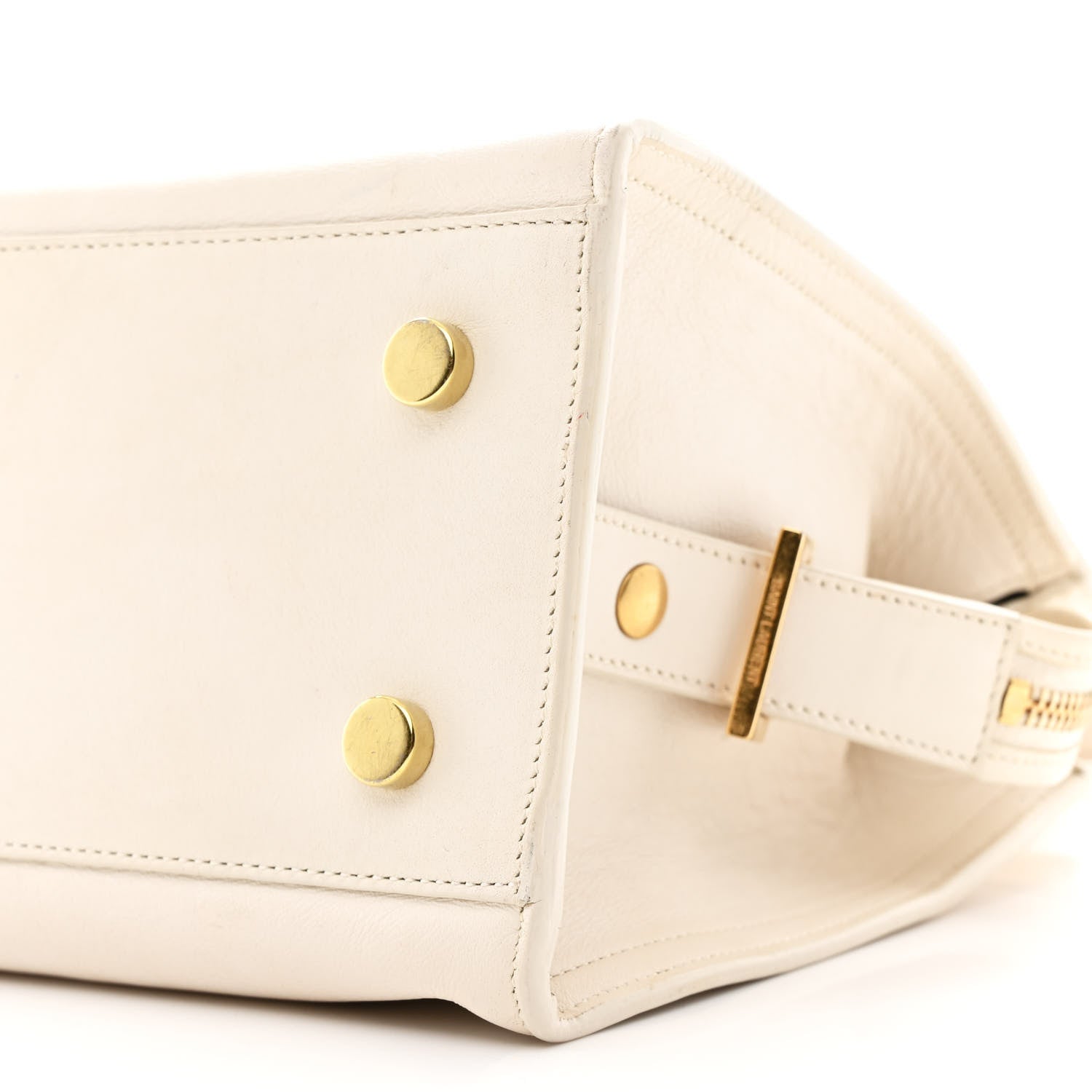 Calfskin Baby Monogram Cabas Dove White