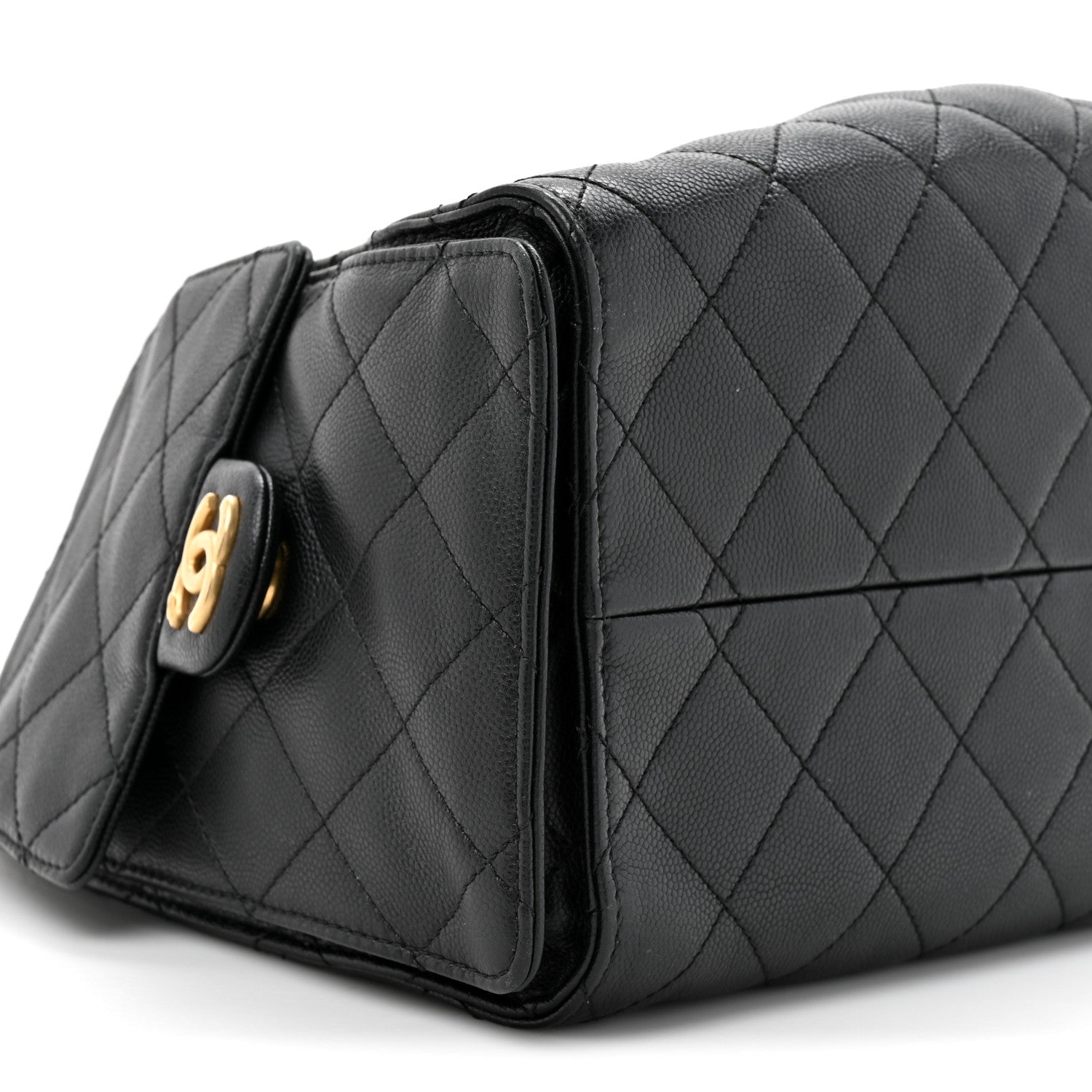 Caviar Quilted Small Chanel 25 Handbag Black