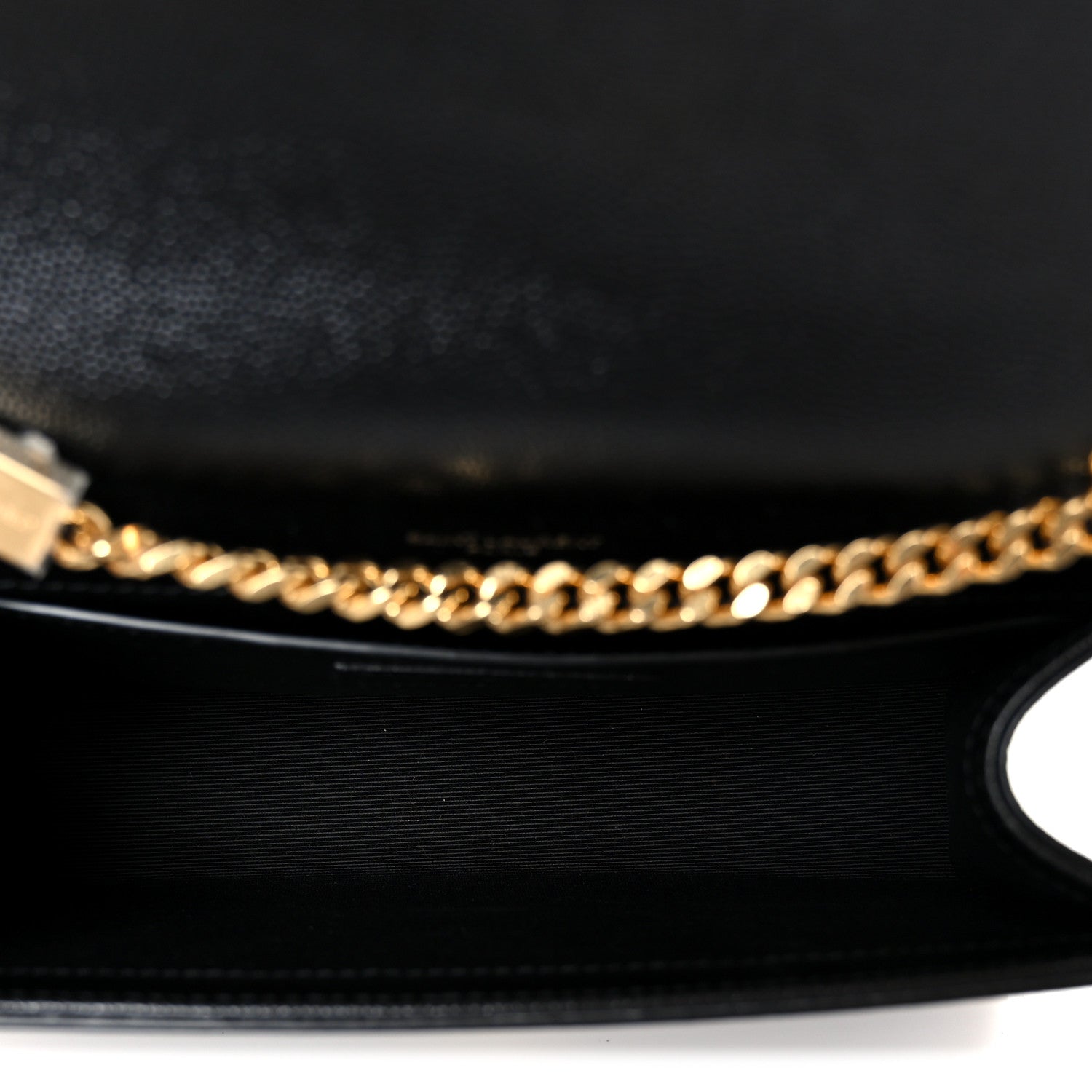 Calfskin Small Classic Monogram Kate Tassel Satchel Black
