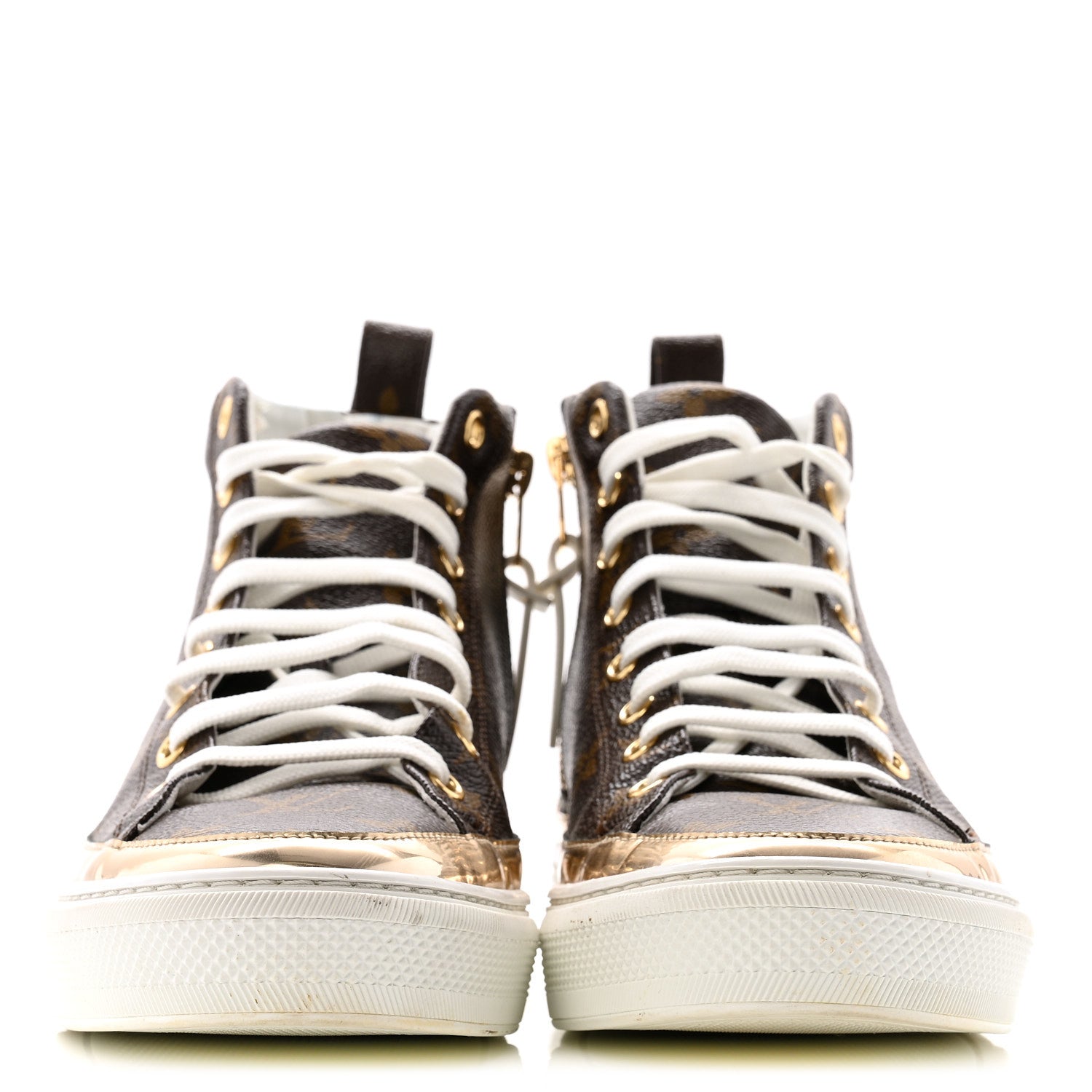 Patent Monogram Stellar Sneaker Boots 38.5 Gold