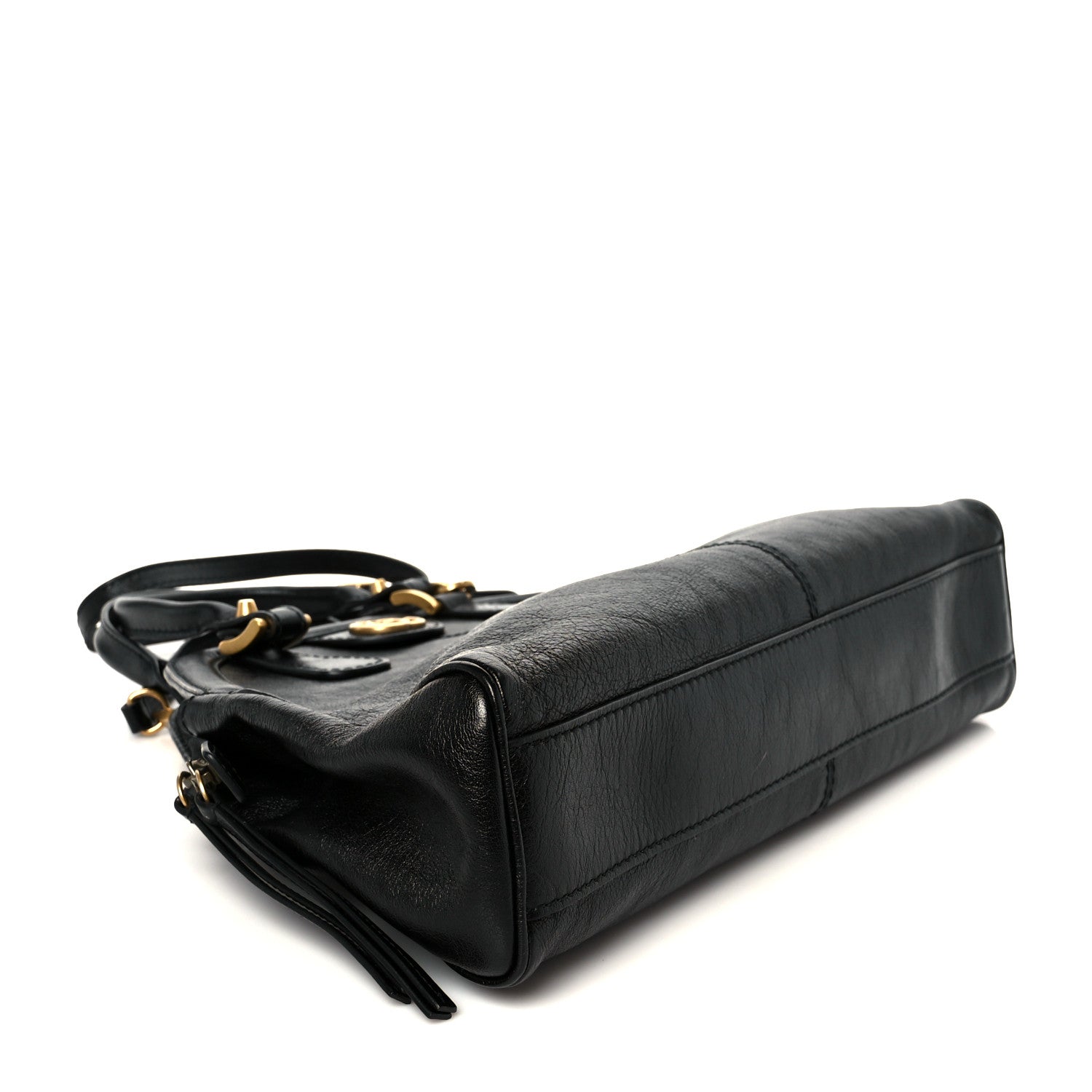 Calfskin Medium Re(Belle) Top Handle Bag Black
