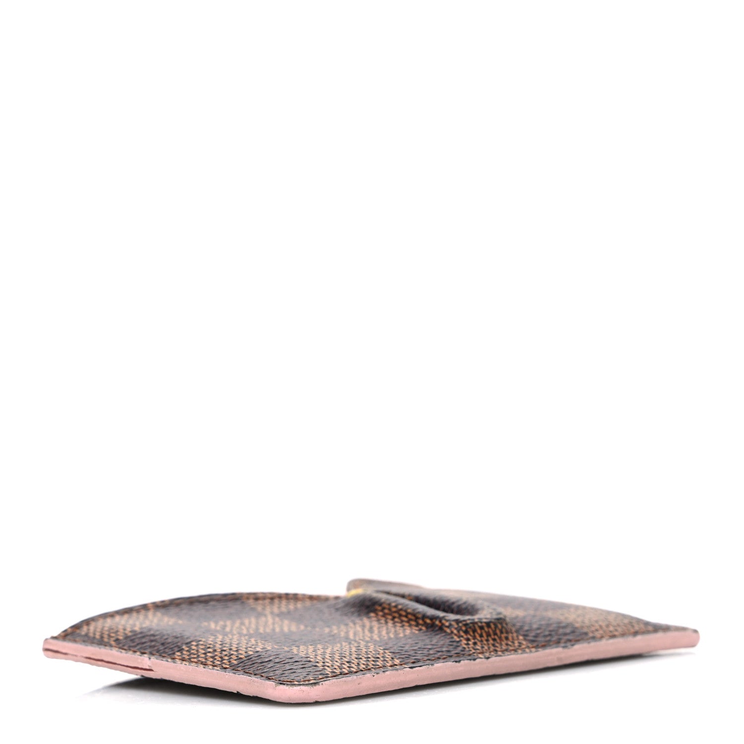 Damier Ebene Caissa Card Holder Rose Ballerine