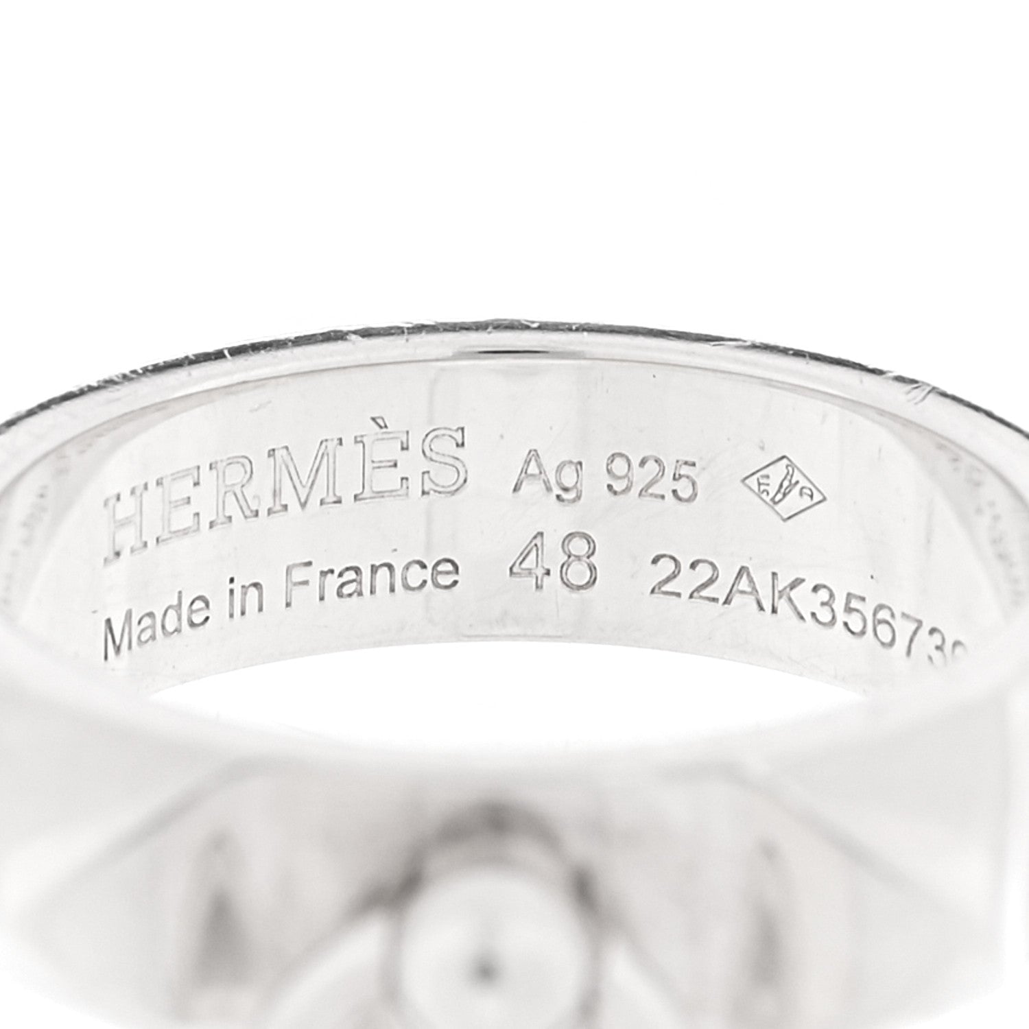 Sterling Silver PM Collier De Chien Ring 48 4.5