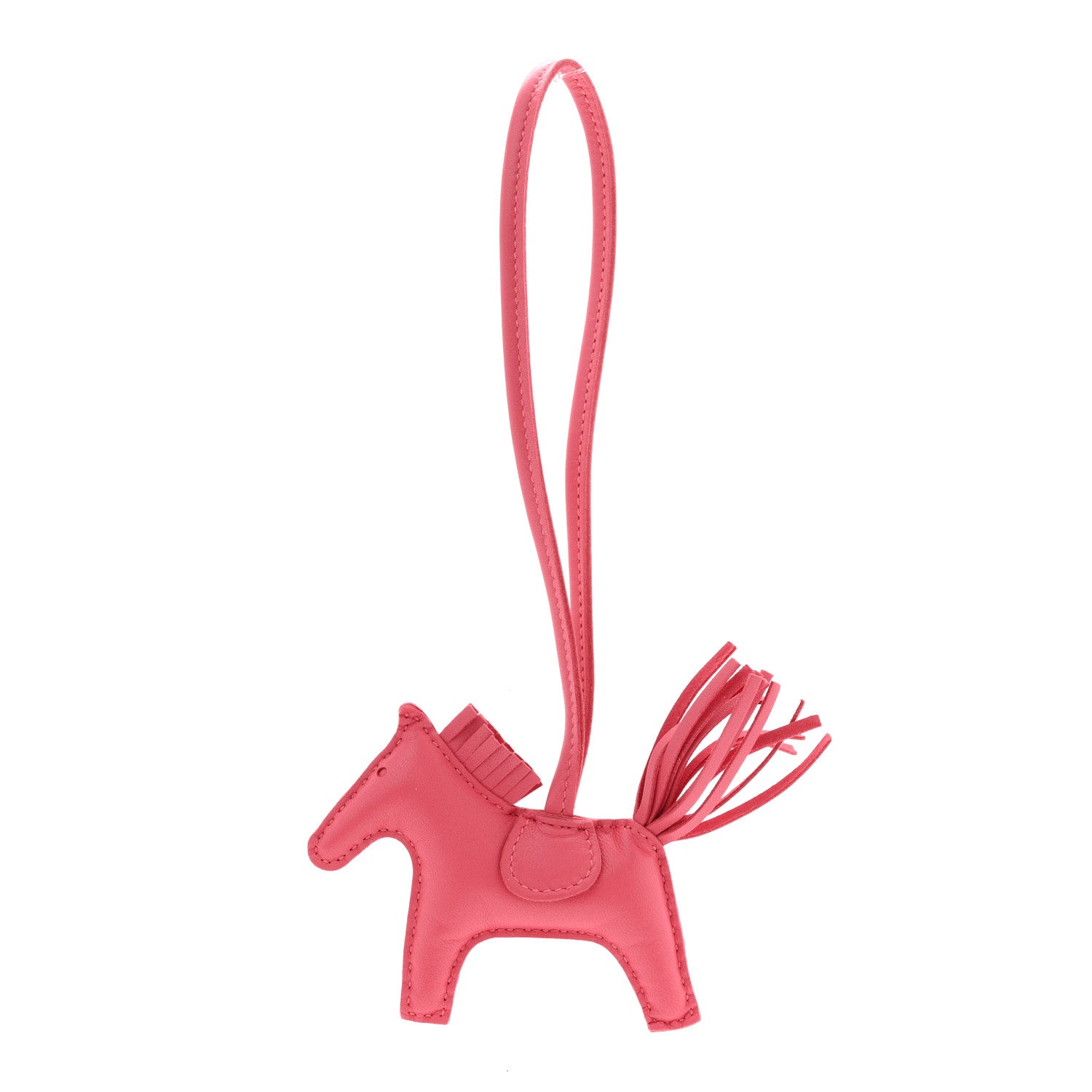 Milo Lambskin Grigri Rodeo Horse Bag Charm PM Rose Azalee