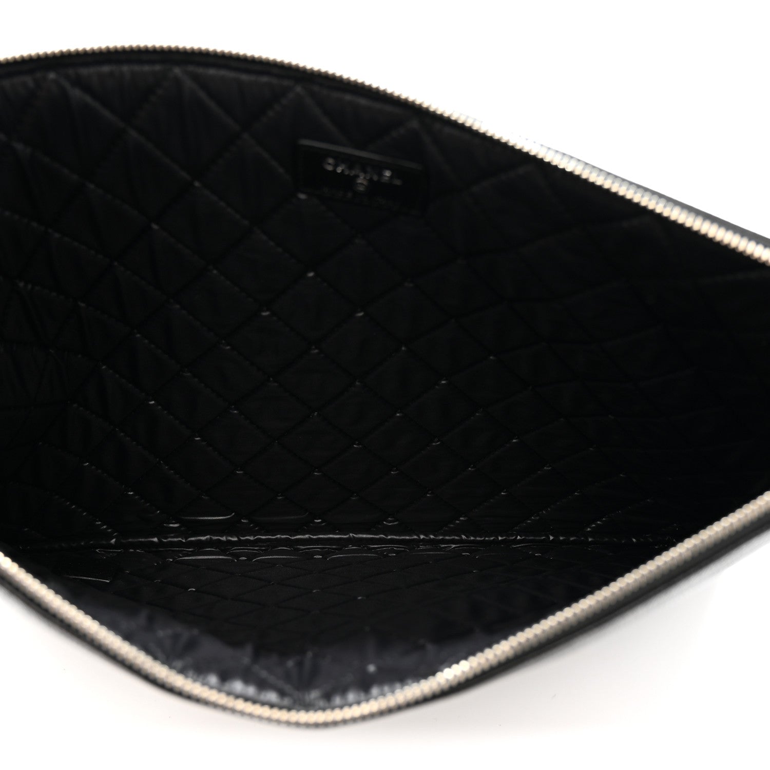 Caviar Studded Medium Deauville Pouch Black