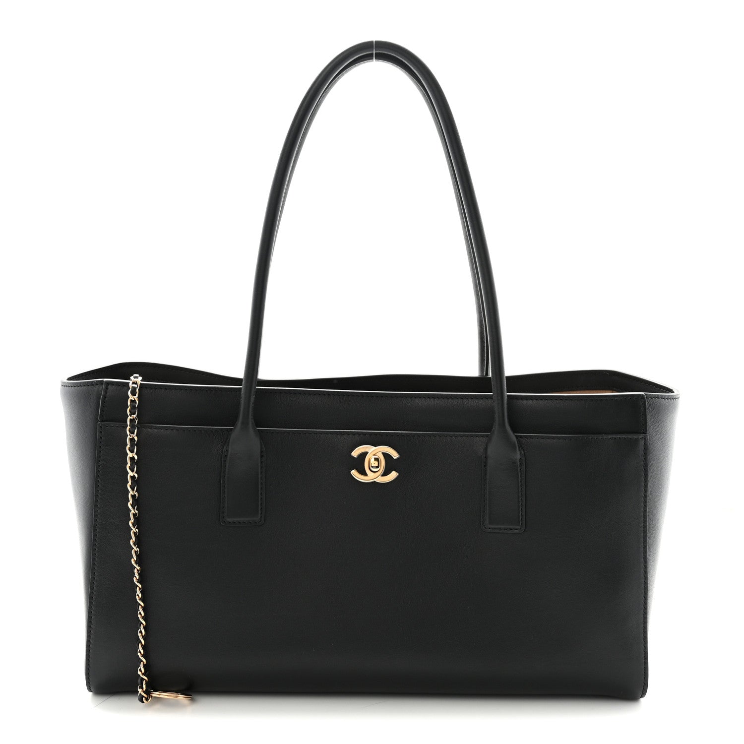 Calfskin Archetype Small Shopping Tote Black