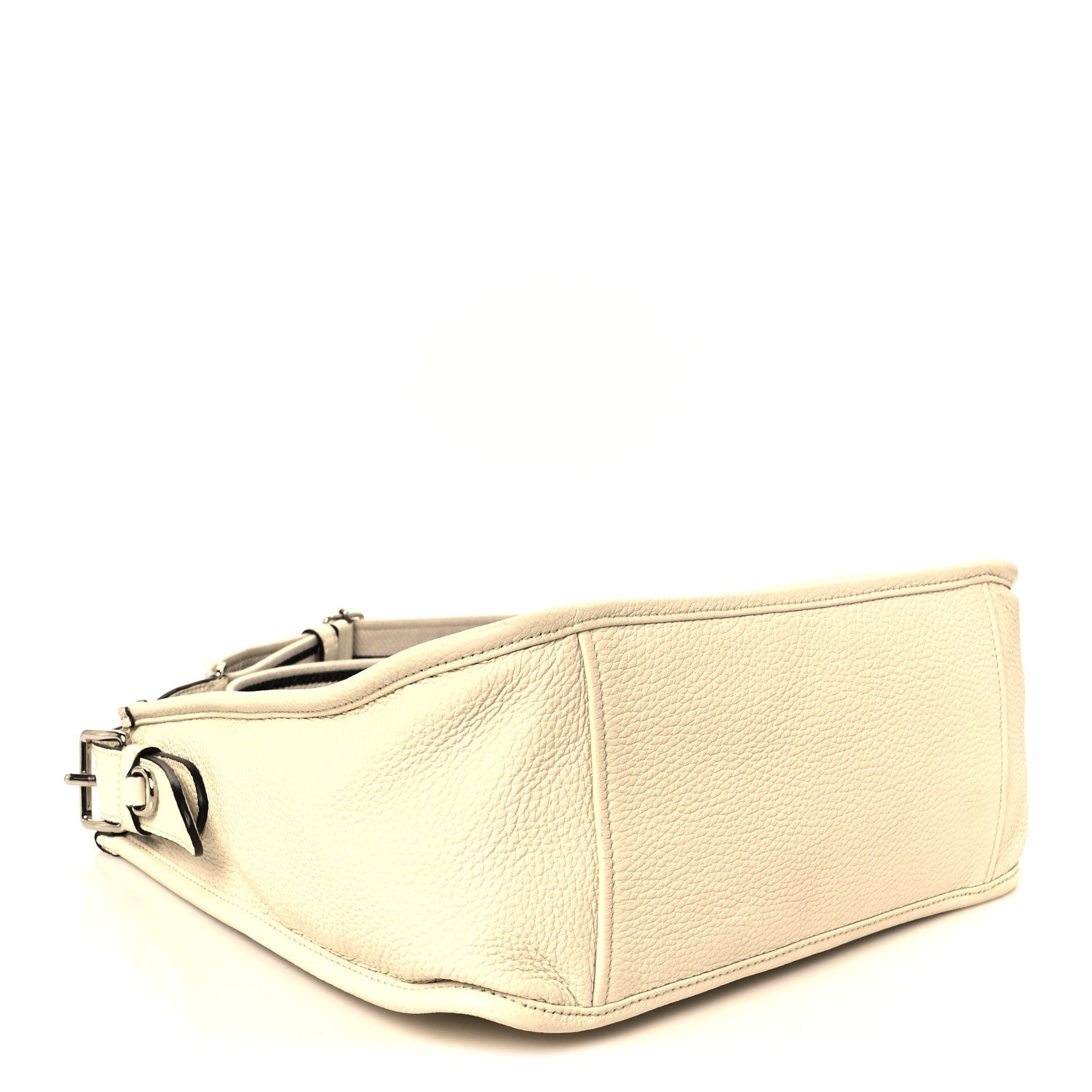 Vitello Daino Soft Hobo Messenger Bag White