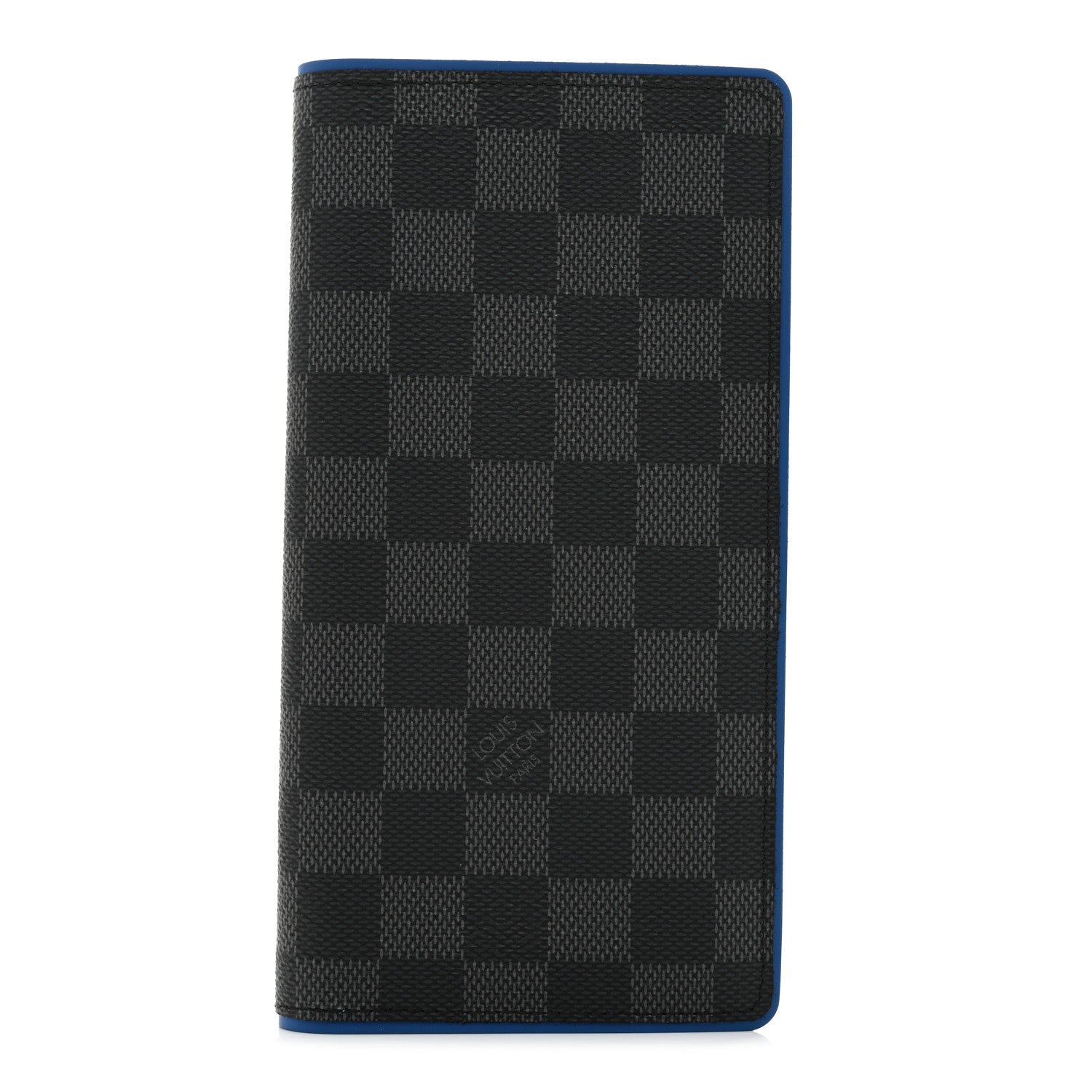 Damier Graphite Brazza Wallet Bleu Neon