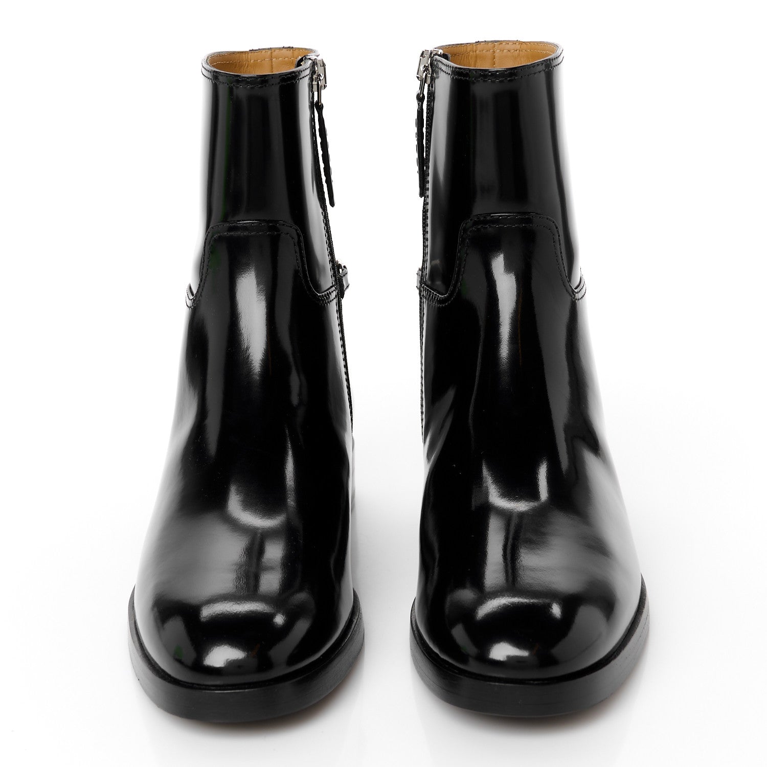 Brushed Calfskin Michelangelo Slim Horsebit Ankle Boots 36 Black