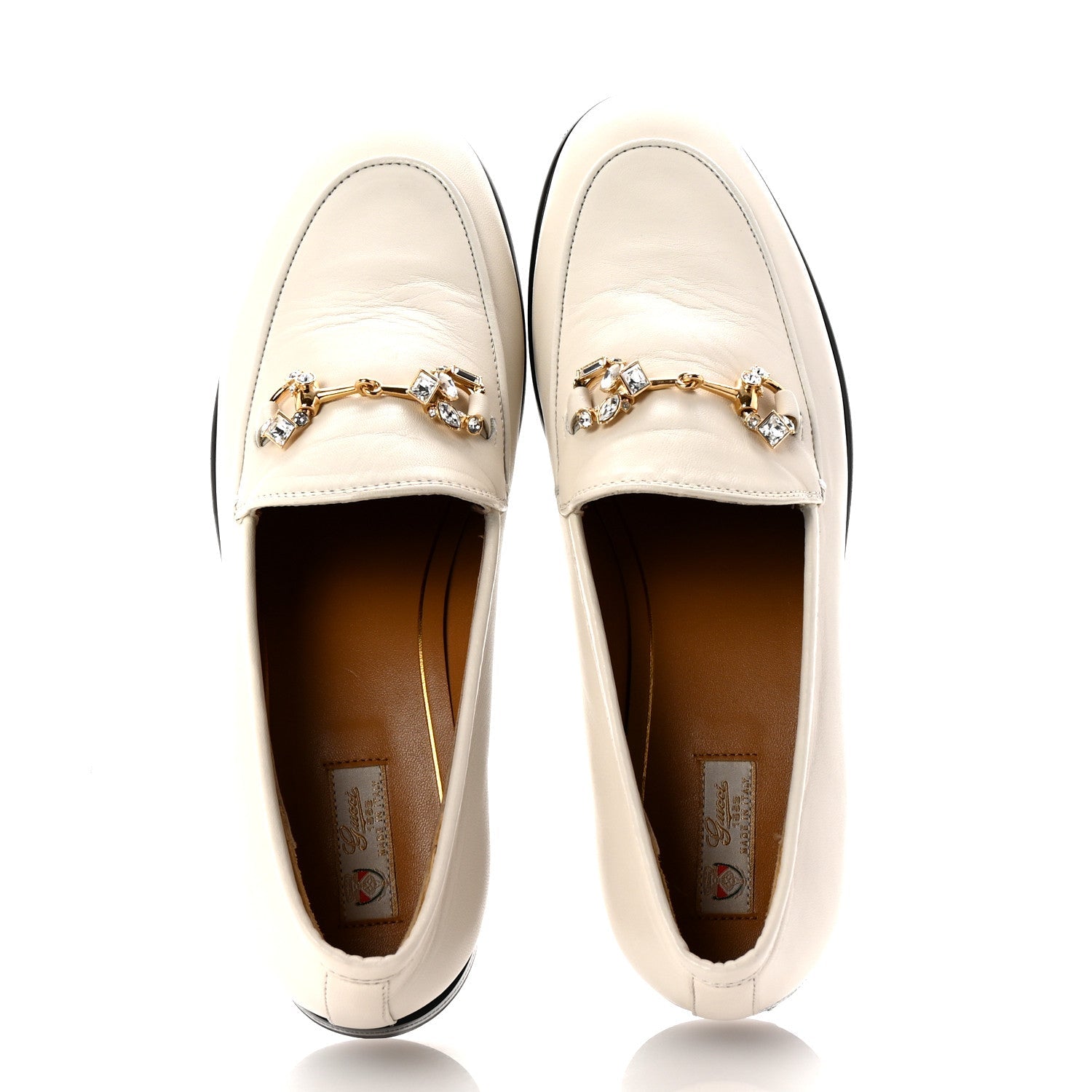 Malaga Kid 70 Crystal Horsebit Womens Jordaan Loafers 37 Mystic White