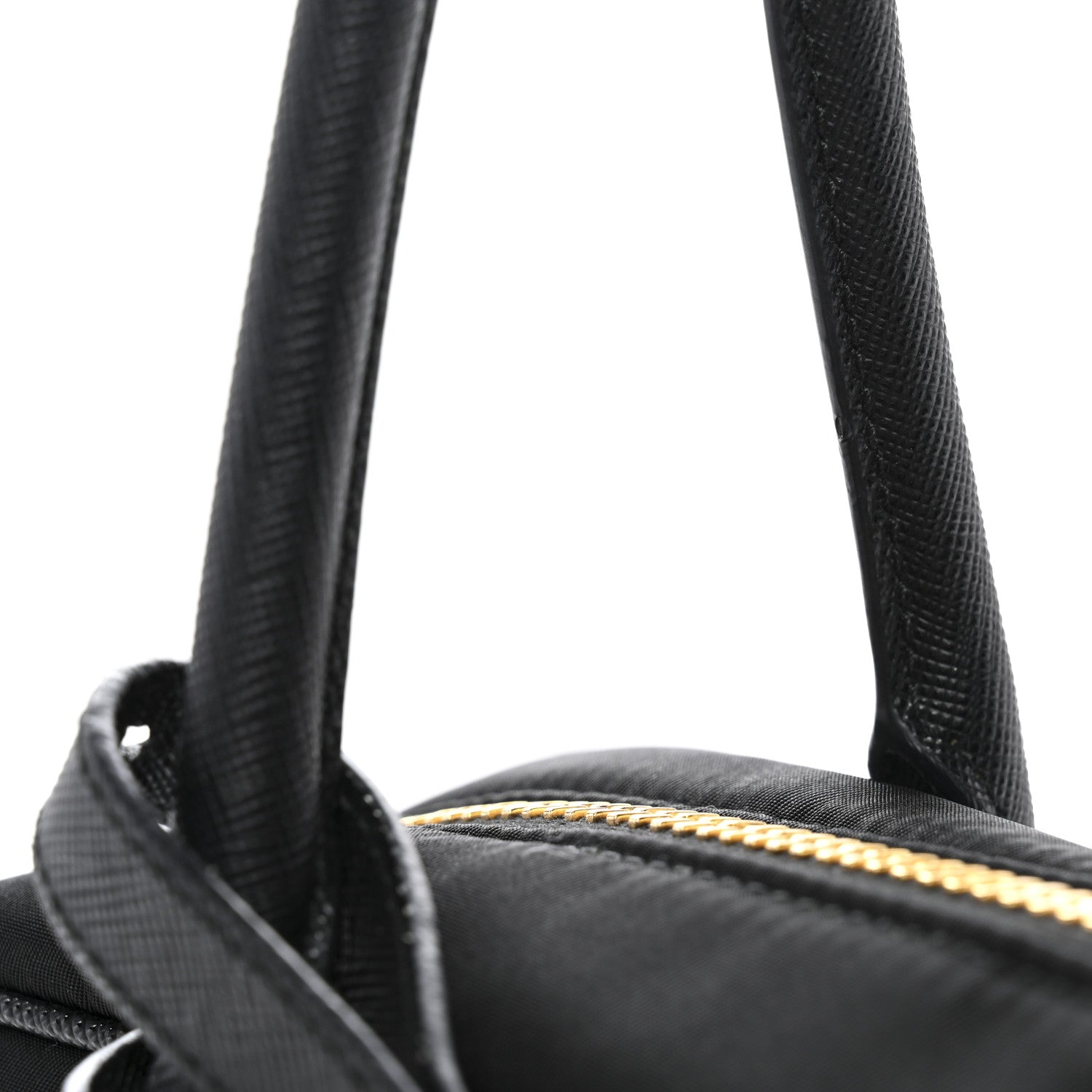 Re-Nylon Saffiano Medium Re-Edition 1978 Two Handle Bag Black