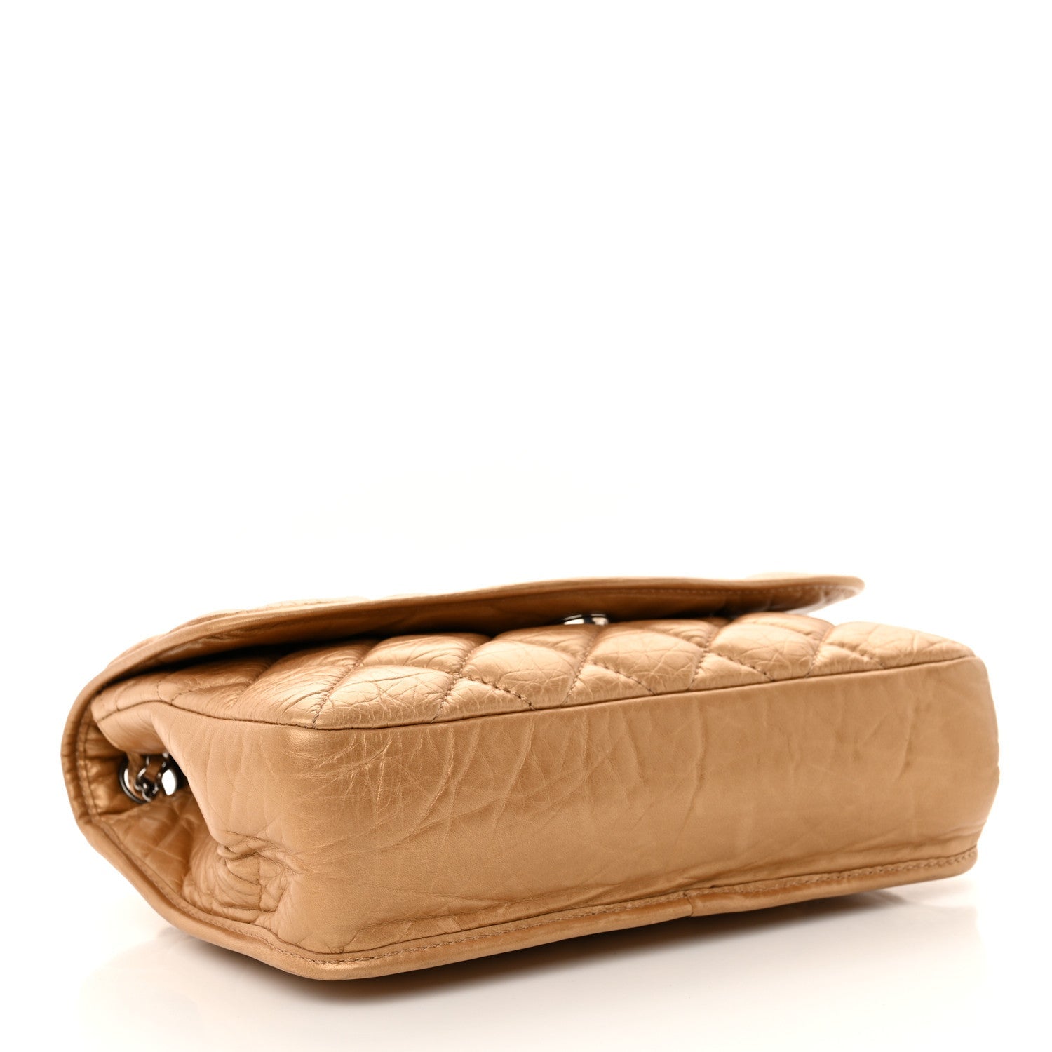 Aged Calfskin Vintage Ligne Flap Gold