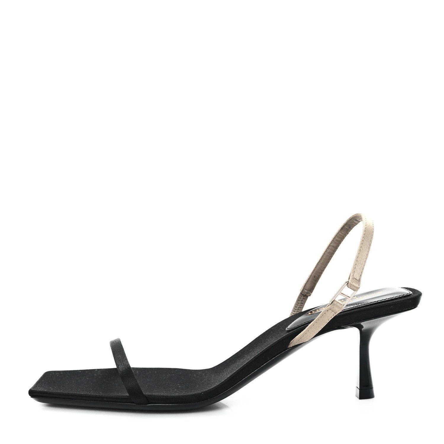 Satin Slingback Jaspe 55 Sandals 38 Black Partridge Pink