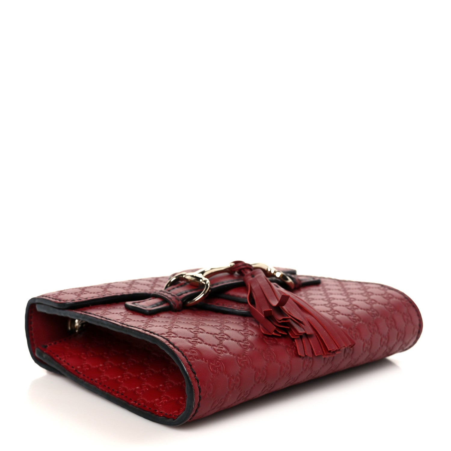 Soft Microguccissima Mini Emily Chain Shoulder Bag Rosso