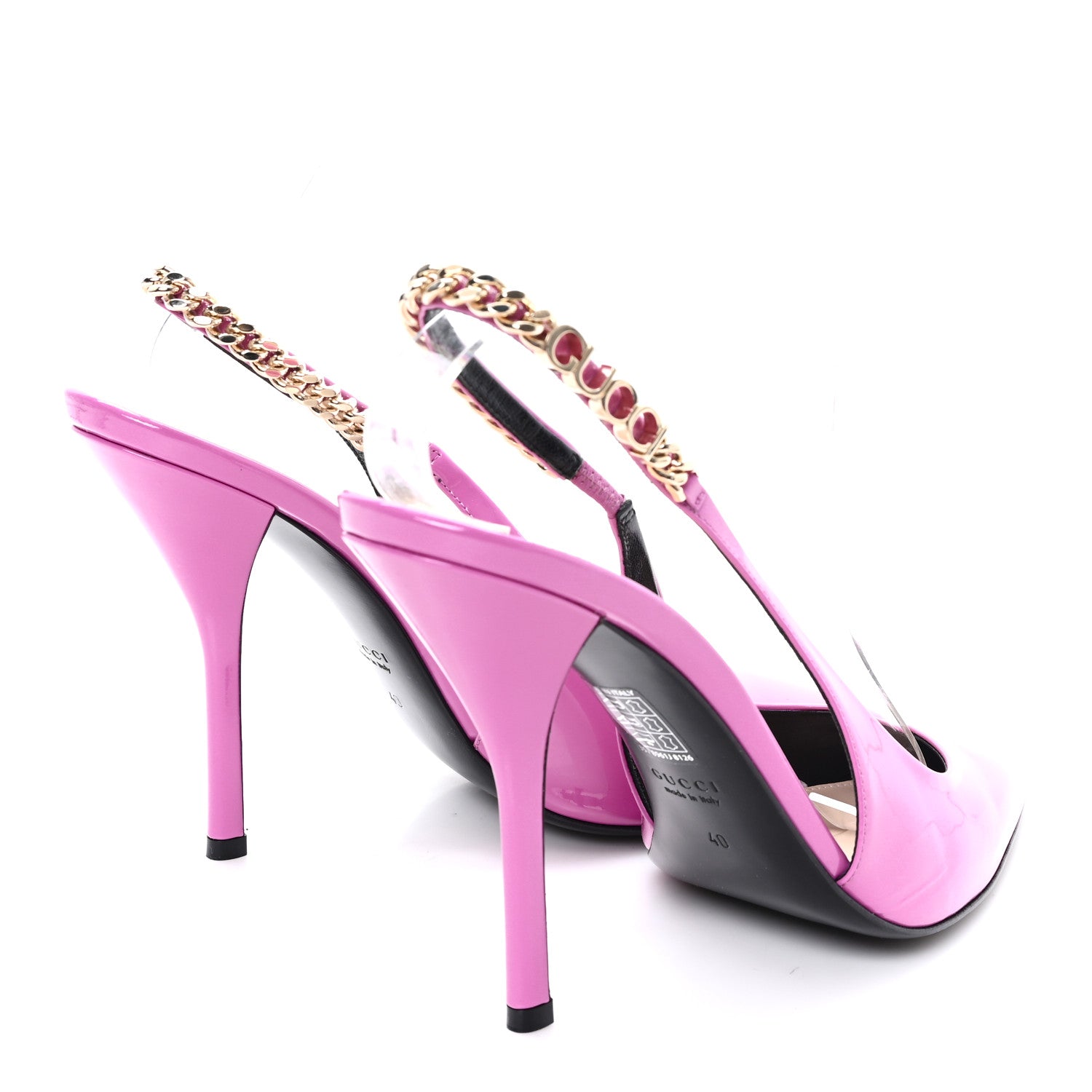 Vernice Crystal Nappa Charlotte Signoria 105 Slingback Pumps 40 Libre Pink