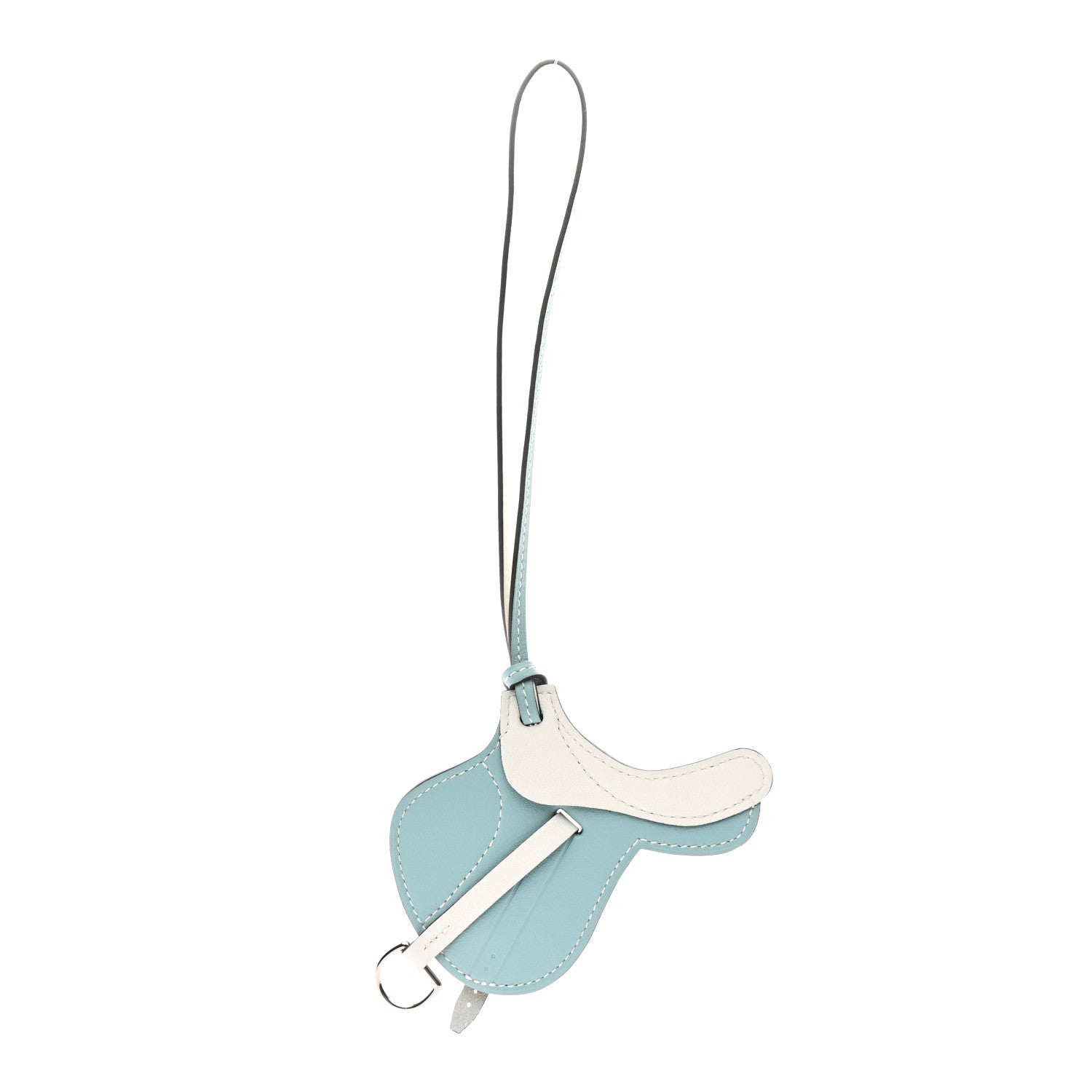 Swift Paddock Selle Horse Saddle Bag Charm Bleu Atoll White