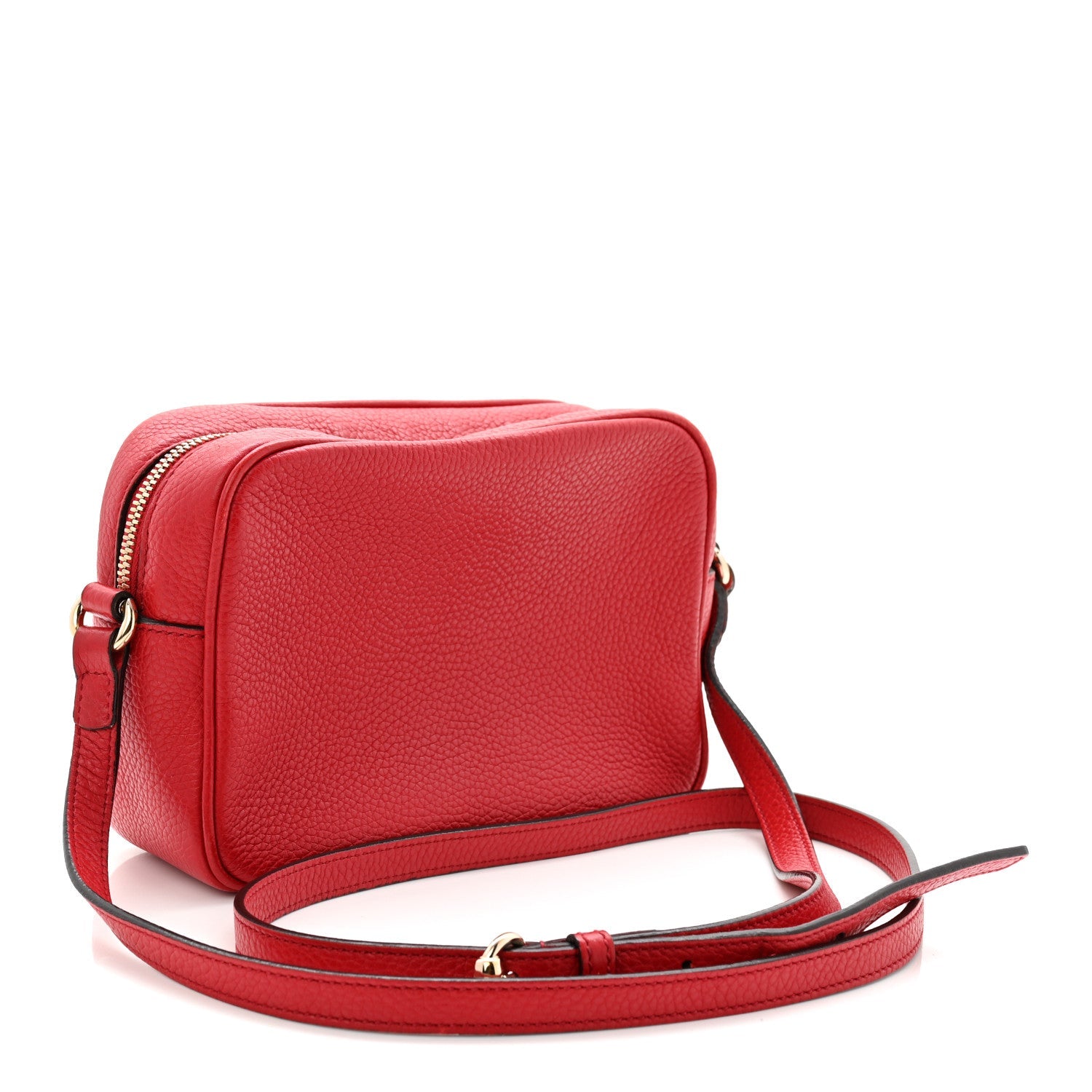 Pebbled Calfskin Small Soho Disco Bag Tabasco Red