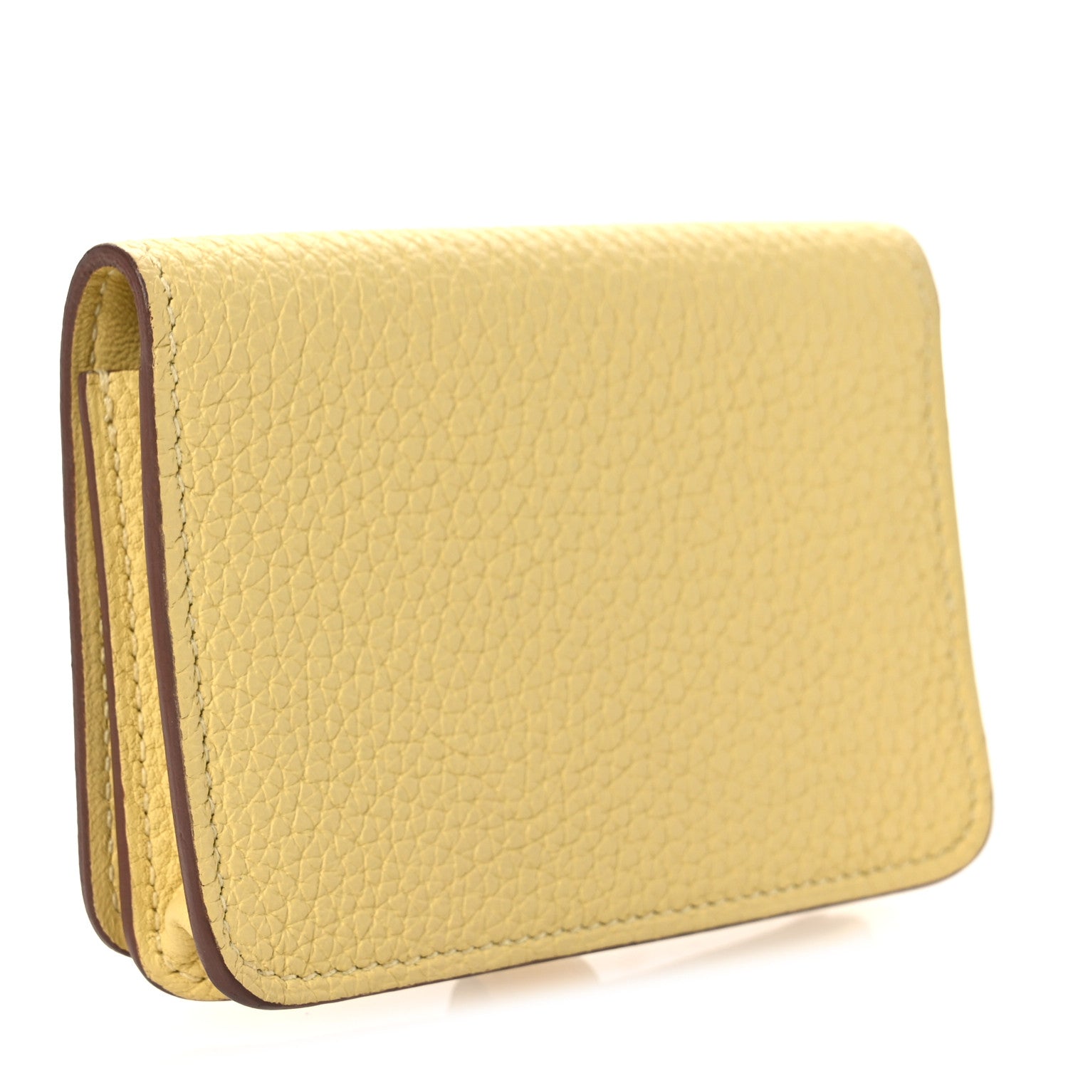 Togo Dogon Card Case Jaune Poussin
