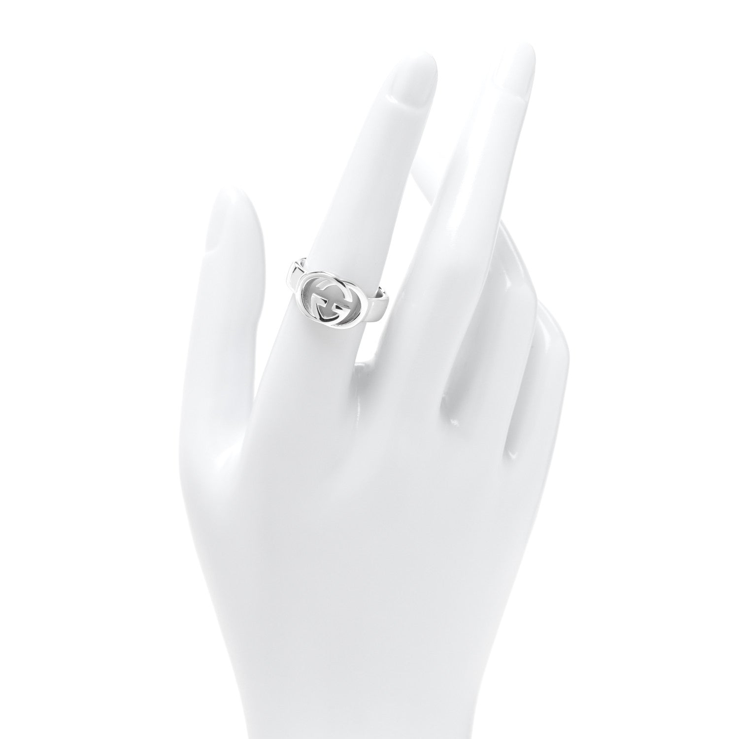 Sterling Silver Interlocking G Ring 53 6.25