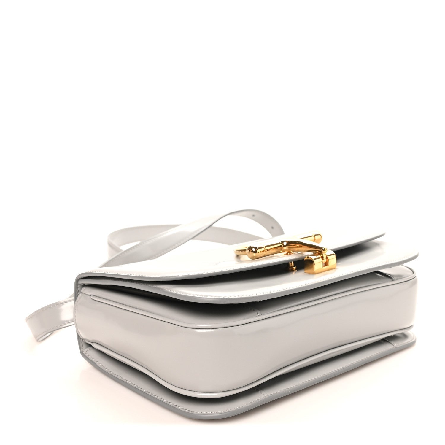 Calfskin Siena Small Shoulder Bag Grey