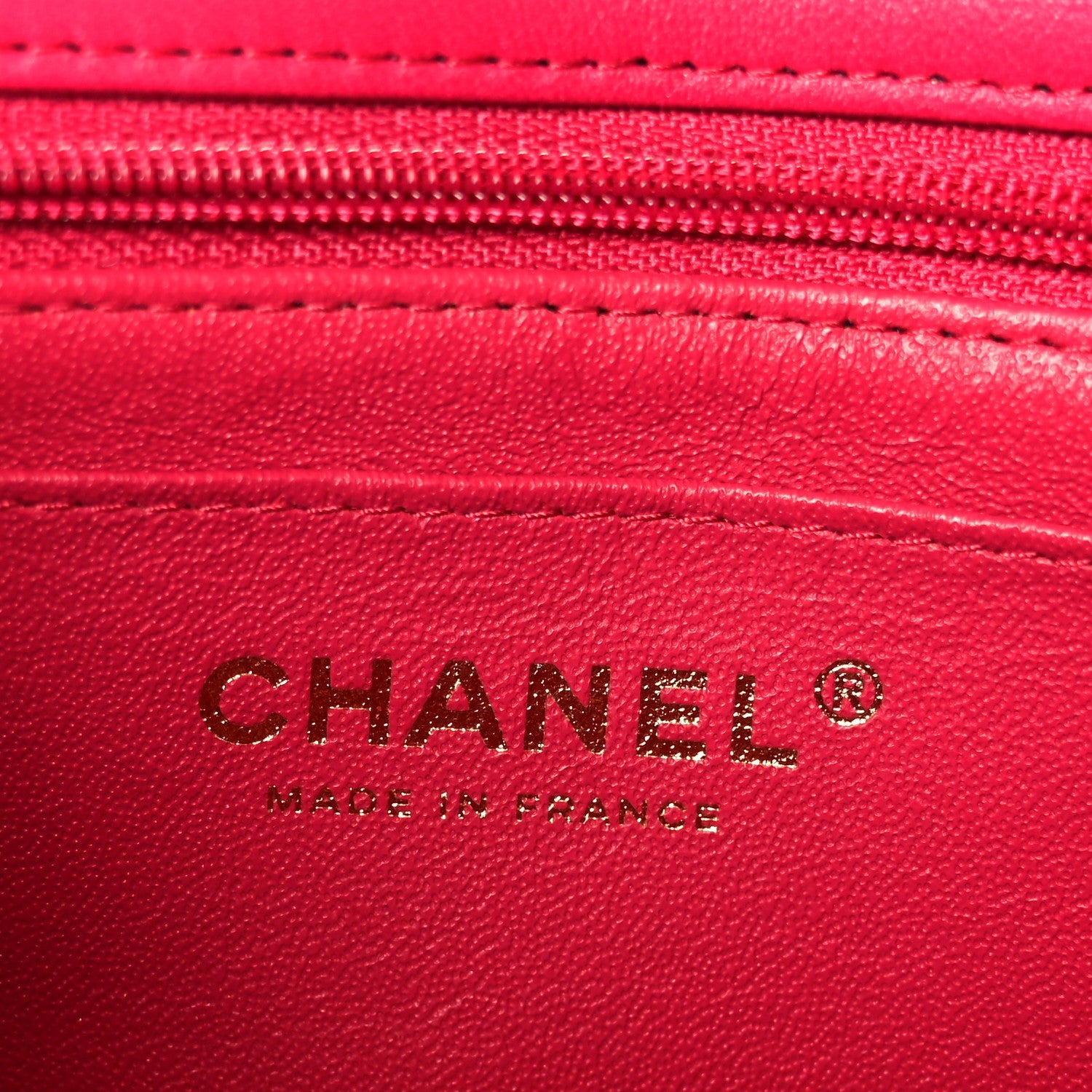 Lambskin Quilted Mini Top Handle Rectangular Flap Fuchsia