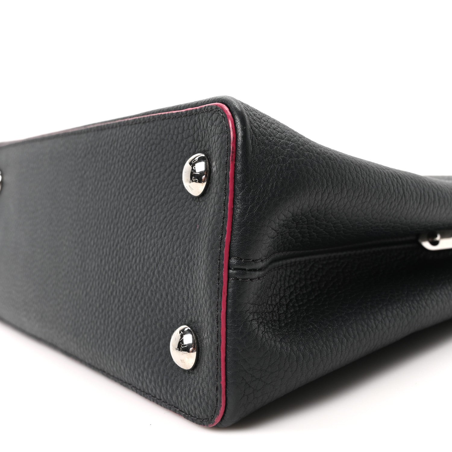 Taurillon Capucines PM Cobalt Fuchsia