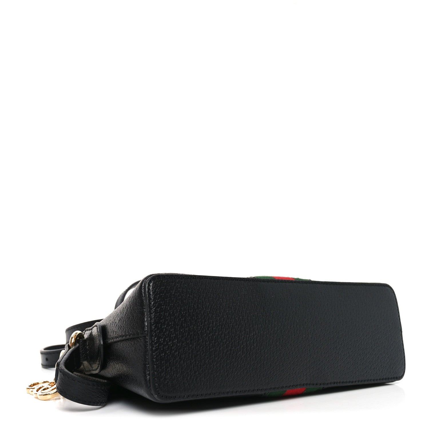 Calfskin GG Web Small Ophidia Dome Shoulder Bag Black