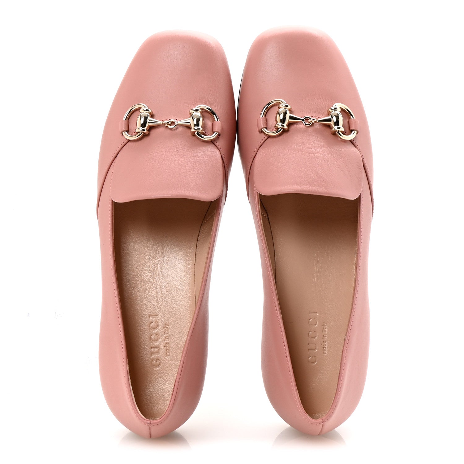 Calfskin Horsebit Loafers 35.5 Soft Pink