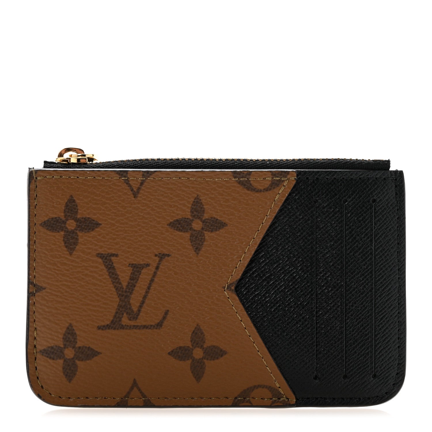 Reverse Monogram Zipped Romy Card Holder
