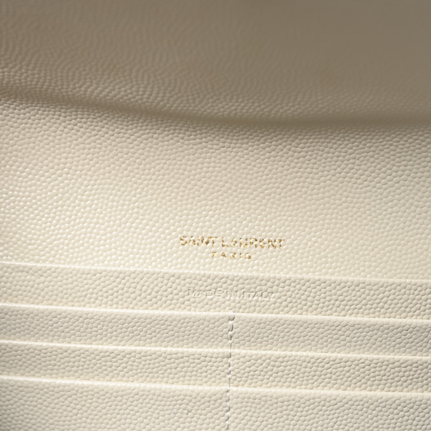 Grain De Poudre Matelasse Chevron Monogram Flap Wallet Crema Soft