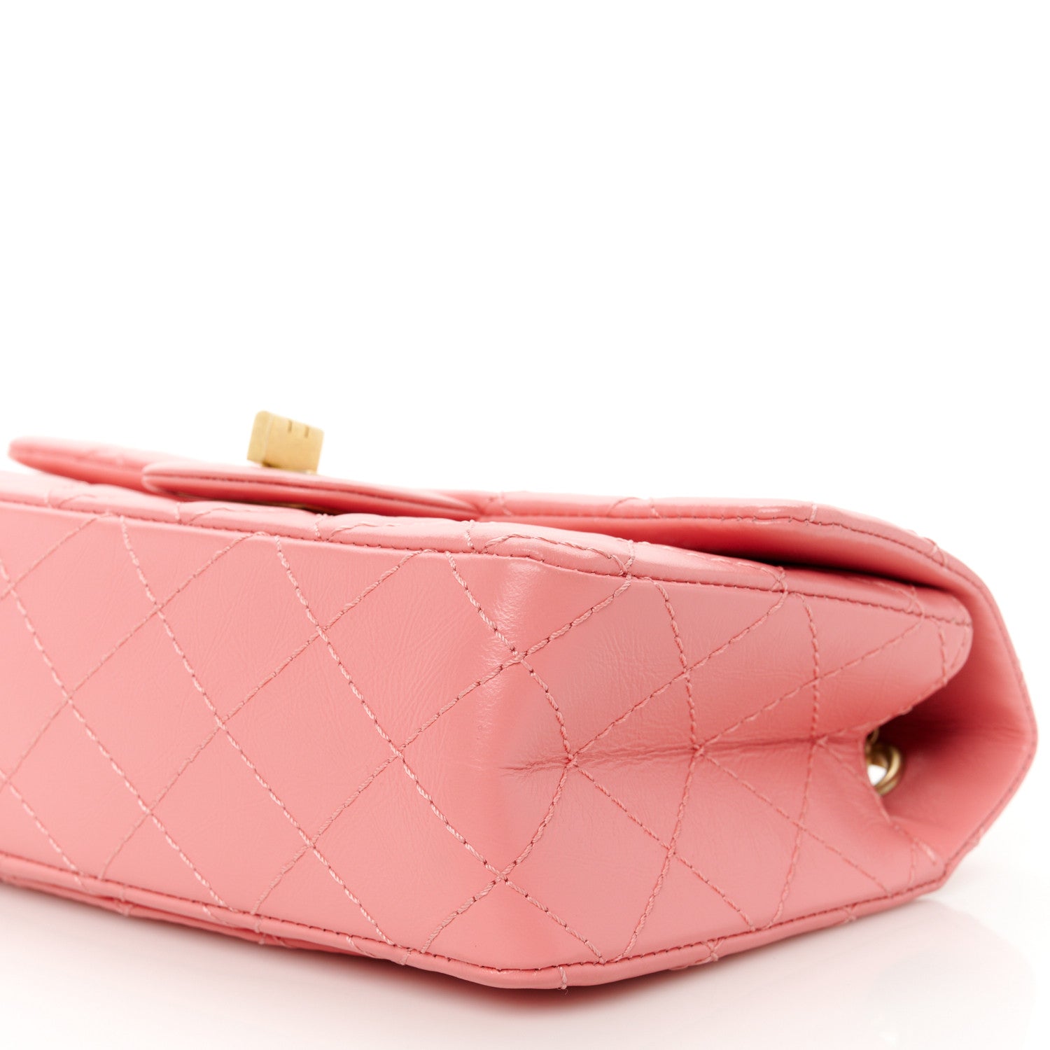 Aged Calfskin Quilted 2.55 Reissue Mini Flap Pink