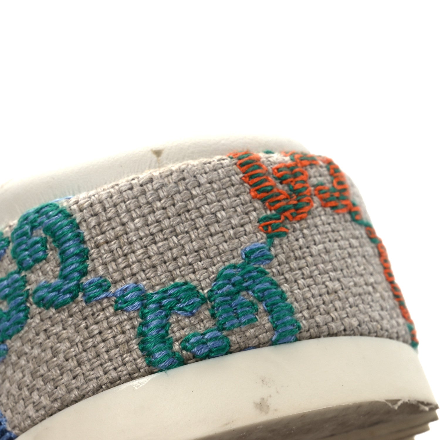 Linen Psychedelic Mini GG Monogram Angelina Platform 55mm Slide Sandals 36 Multicolor