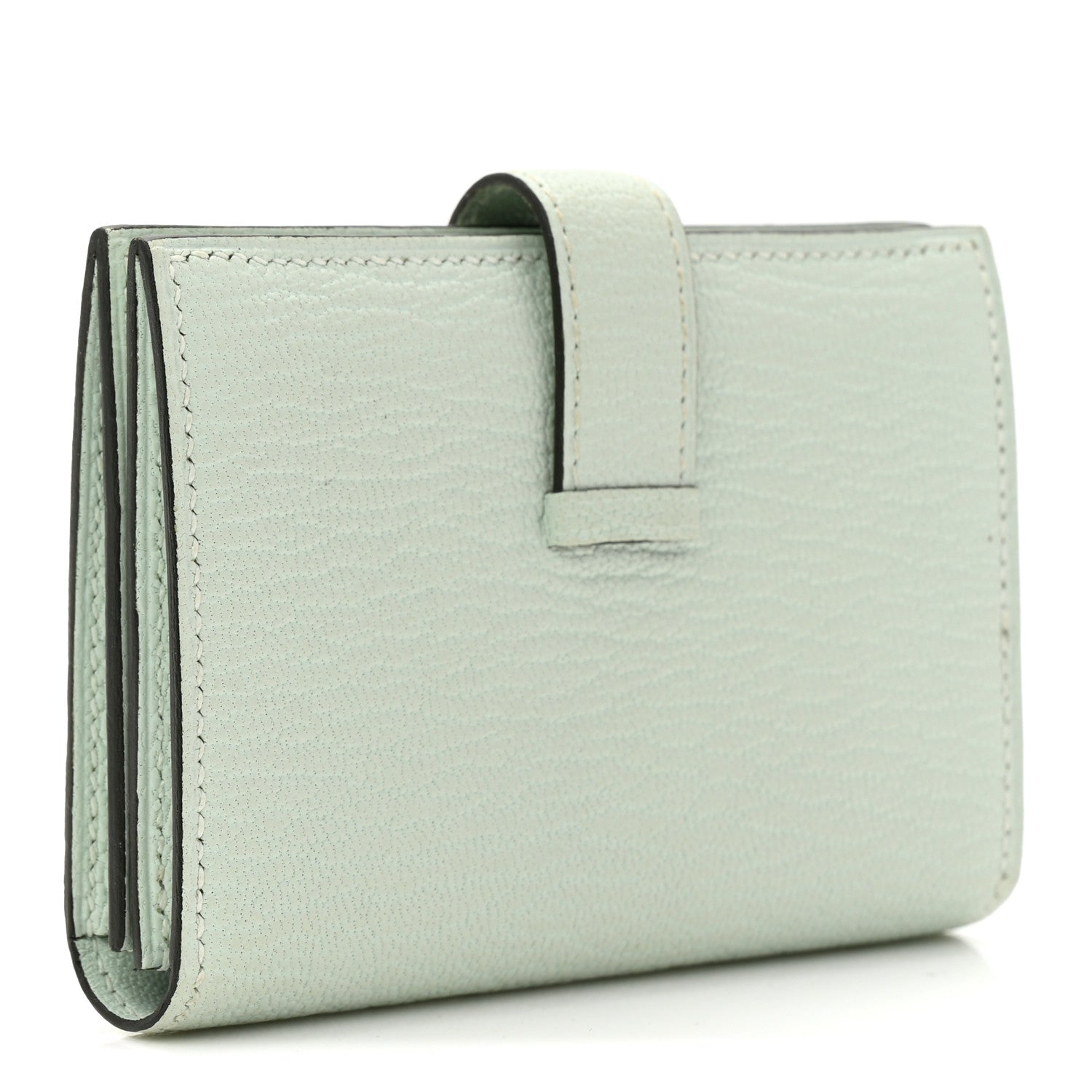 Chevre Mysore Bearn Card Holder Wallet Vert Peppermint
