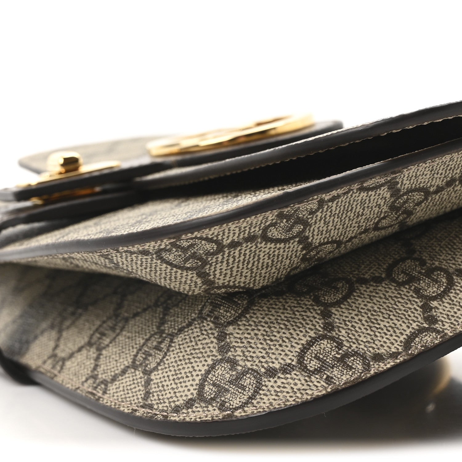 GG Supreme Monogram Textured Dollar Calfskin Blondie Belt Bag Beige Ebony New Acero
